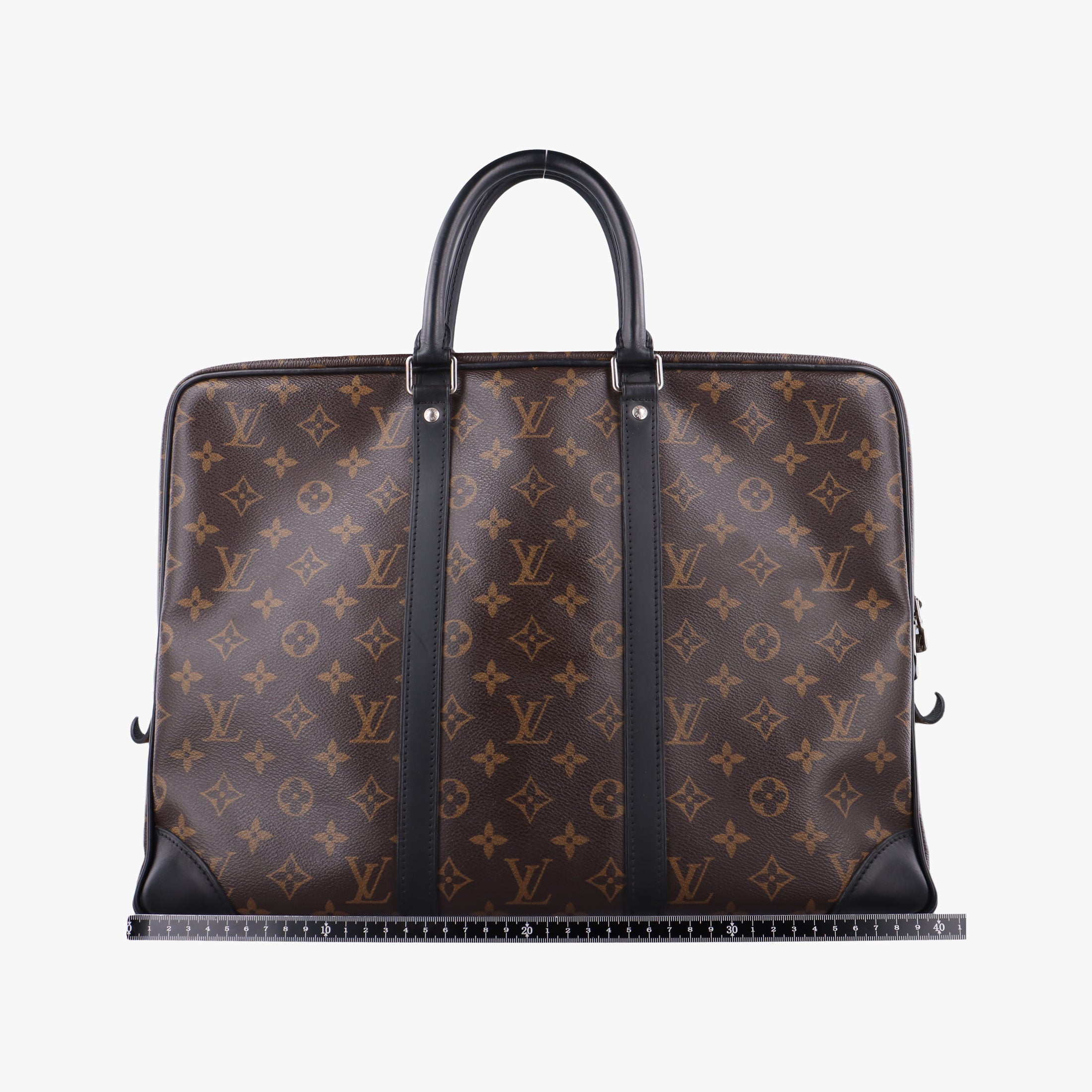 Vintage Louis Vuitton Monogram Macassar Porte Documents Voyage brown Monogram Canvas M40225 handbag | stylenewstar
