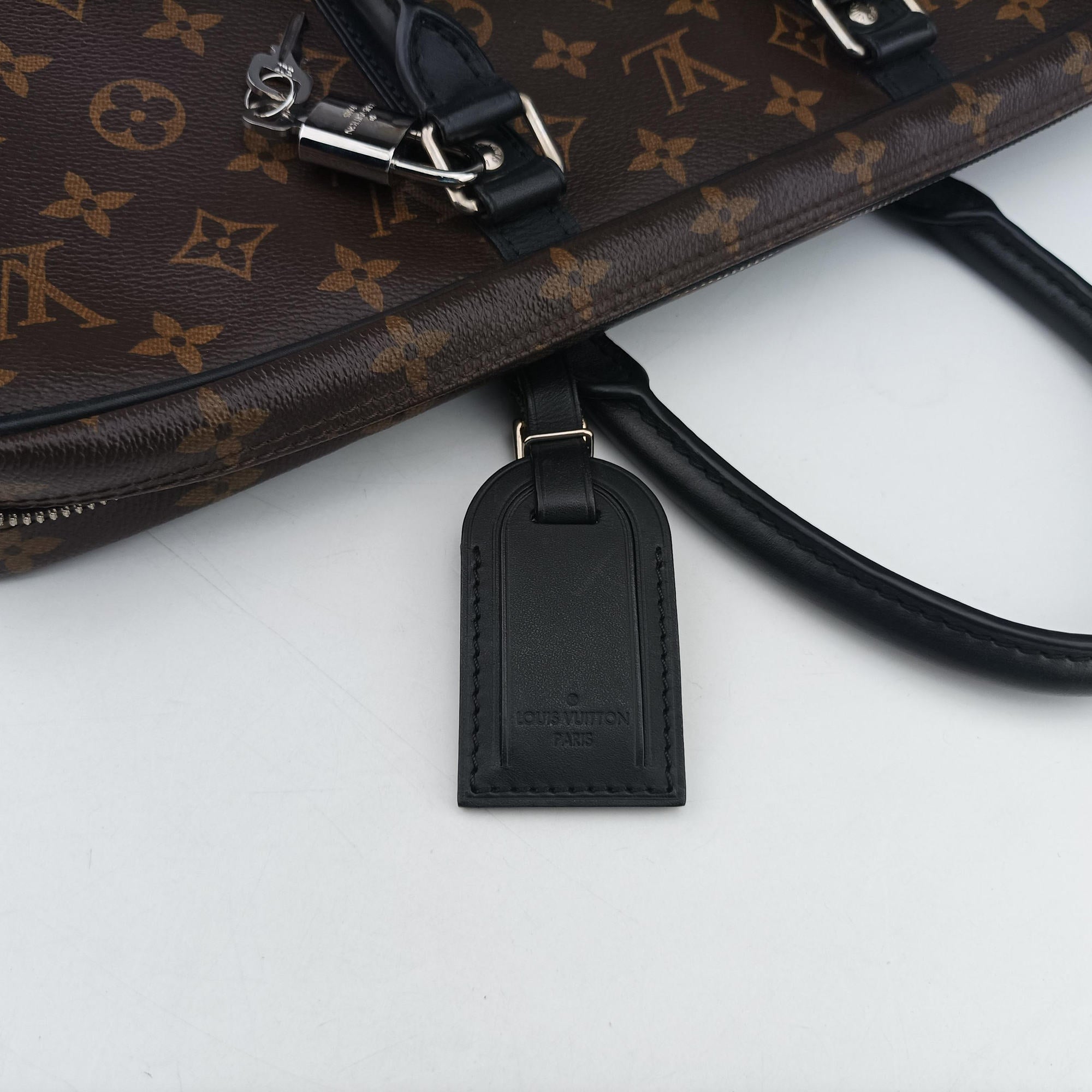Vintage Louis Vuitton Monogram Macassar Porte Documents Voyage brown Monogram Canvas M40225 handbag | stylenewstar