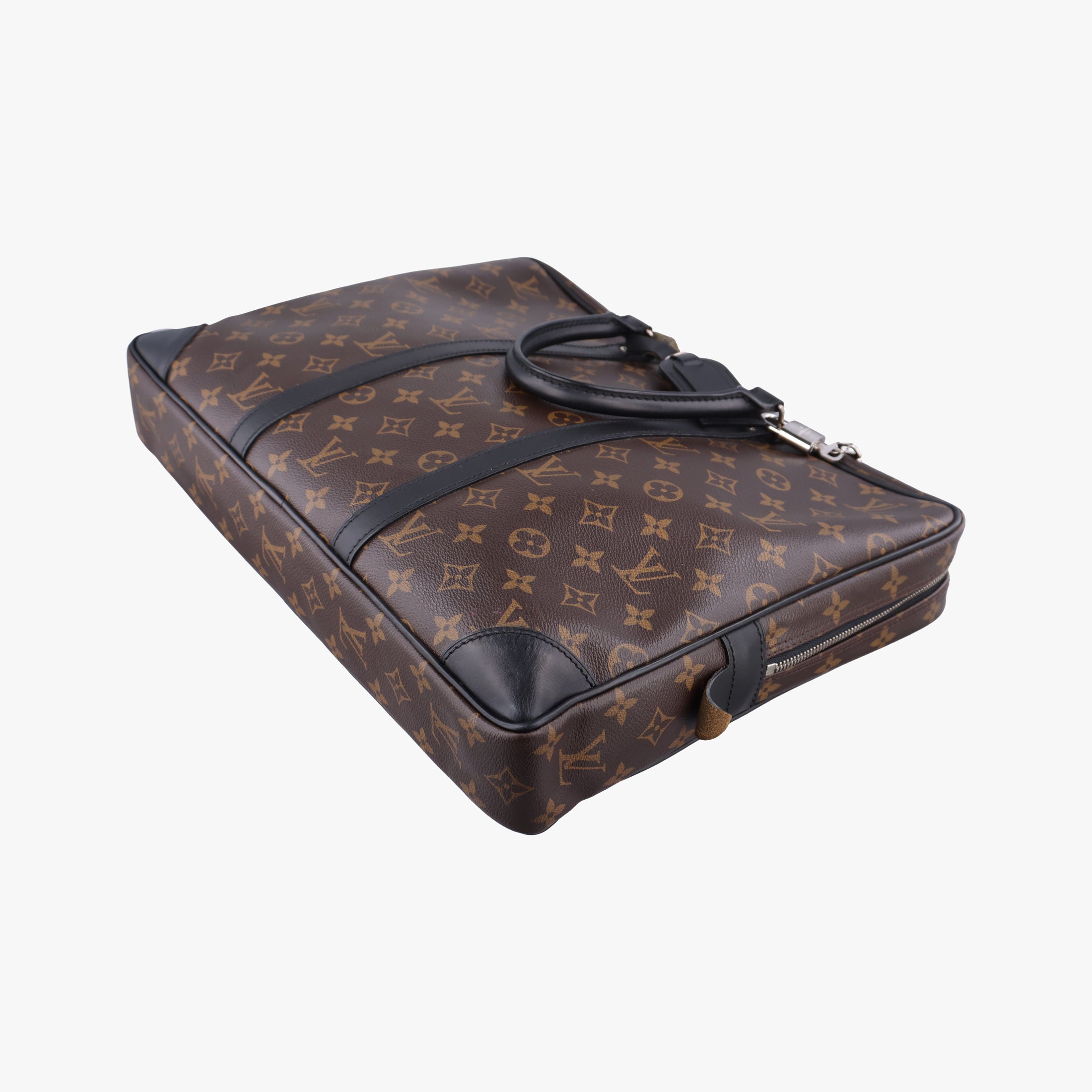 Vintage Louis Vuitton Monogram Macassar Porte Documents Voyage brown Monogram Canvas M40225 handbag | stylenewstar