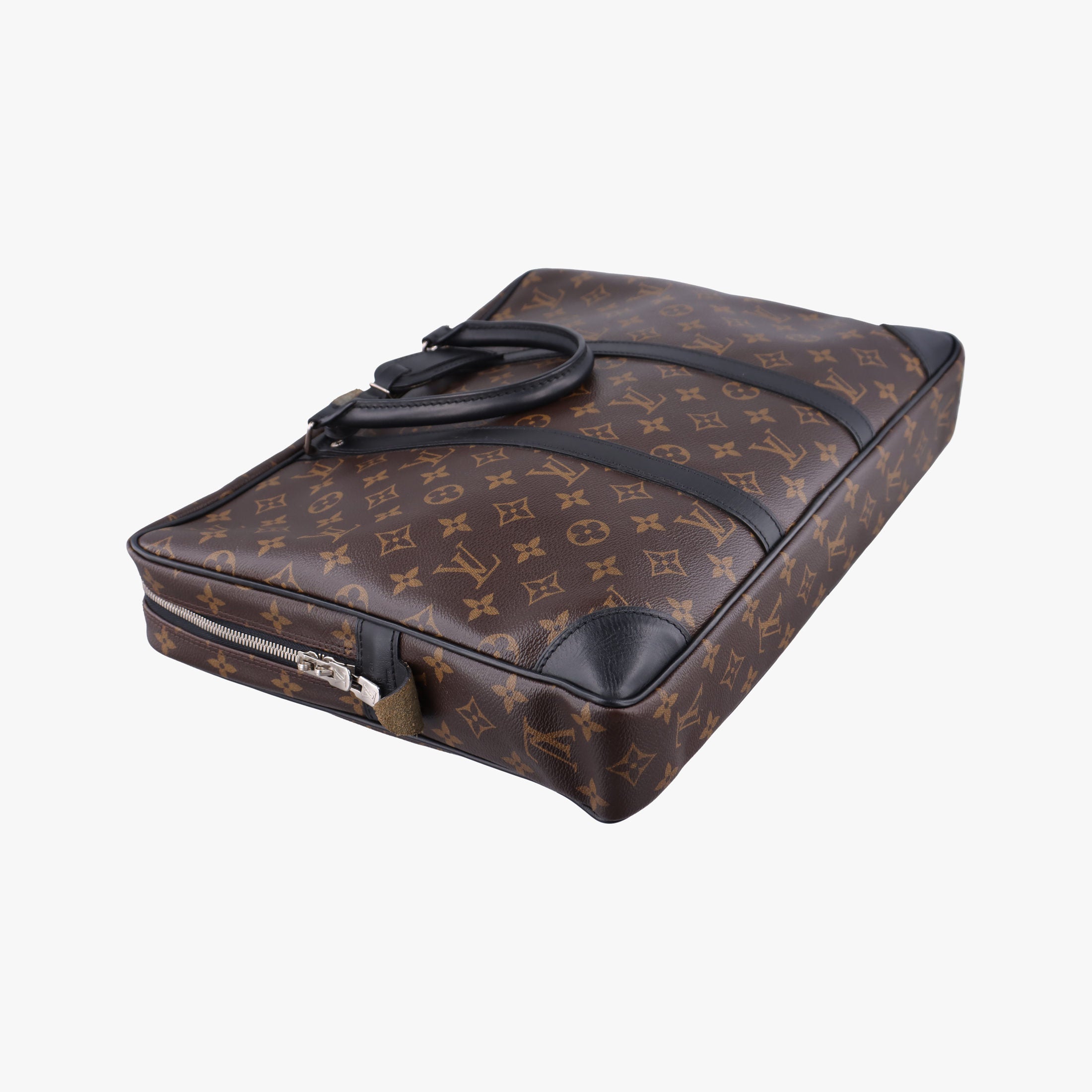 Vintage Louis Vuitton Monogram Macassar Porte Documents Voyage brown Monogram Canvas M40225 handbag | stylenewstar