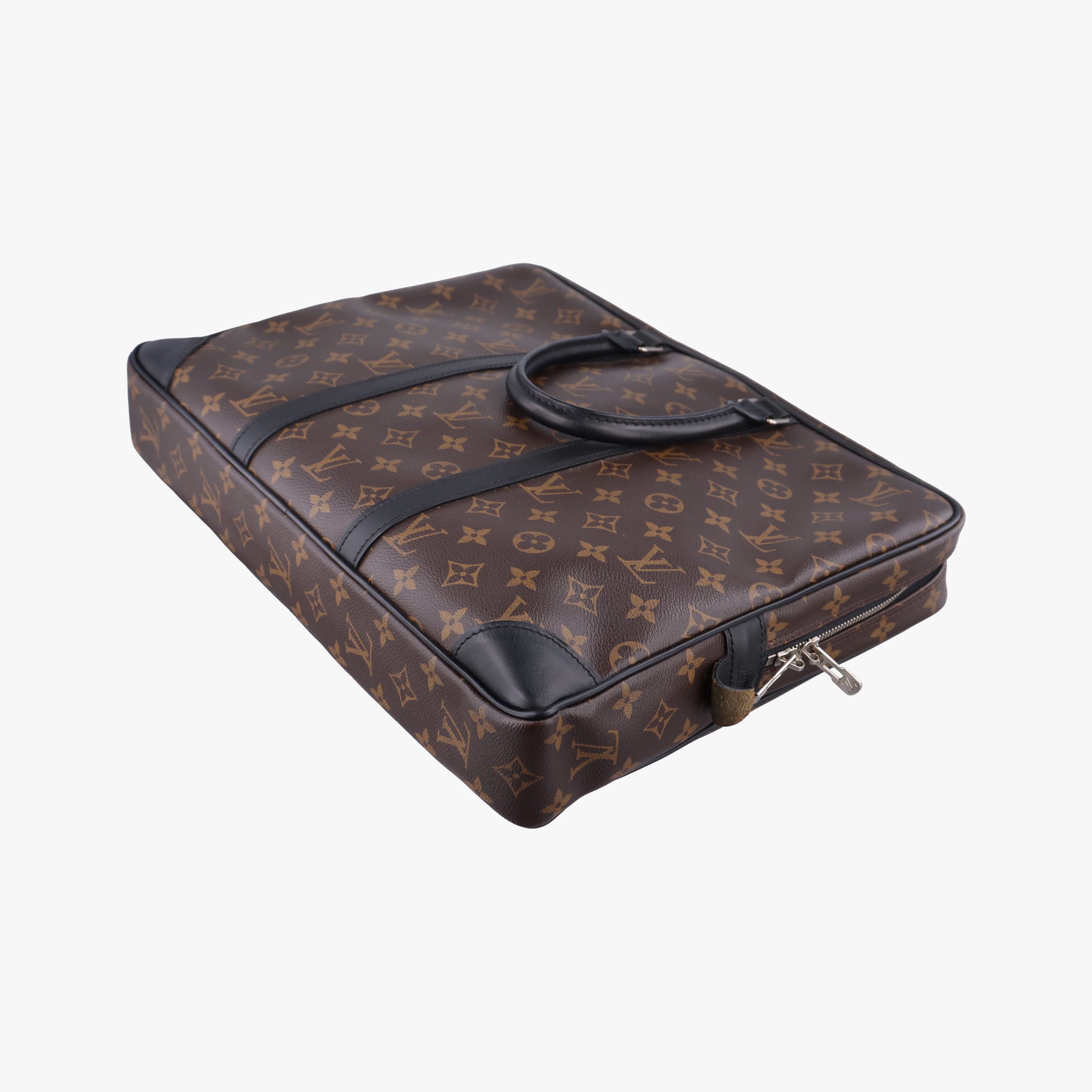 Vintage Louis Vuitton Monogram Macassar Porte Documents Voyage brown Monogram Canvas M40225 handbag | stylenewstar
