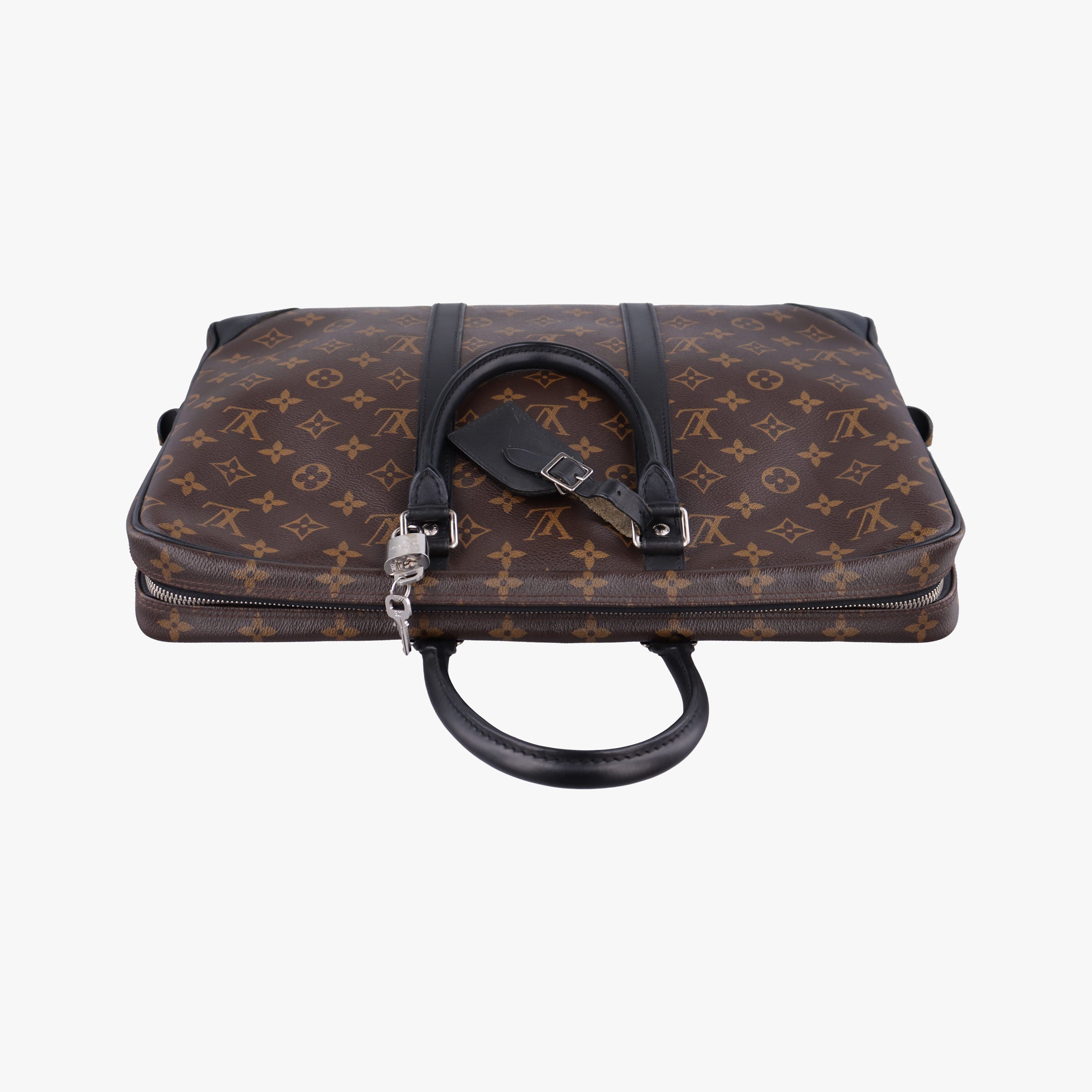 Vintage Louis Vuitton Monogram Macassar Porte Documents Voyage brown Monogram Canvas M40225 handbag | stylenewstar