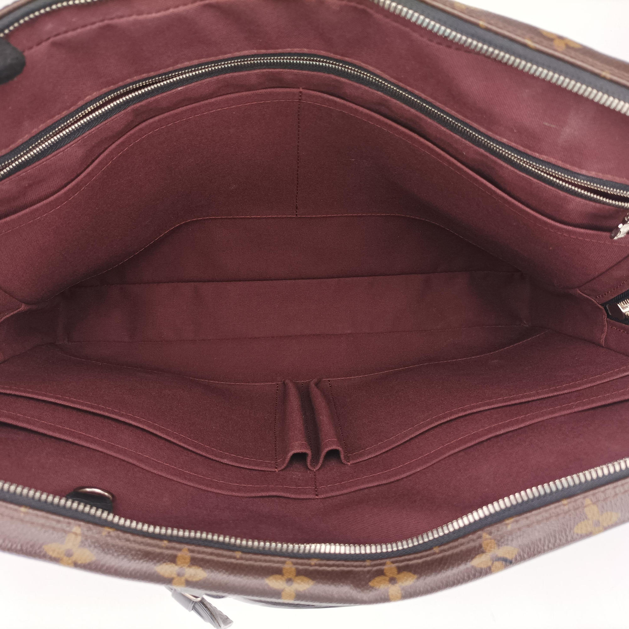 Vintage Louis Vuitton Monogram Macassar Porte Documents Voyage brown Monogram Canvas M40225 handbag | stylenewstar
