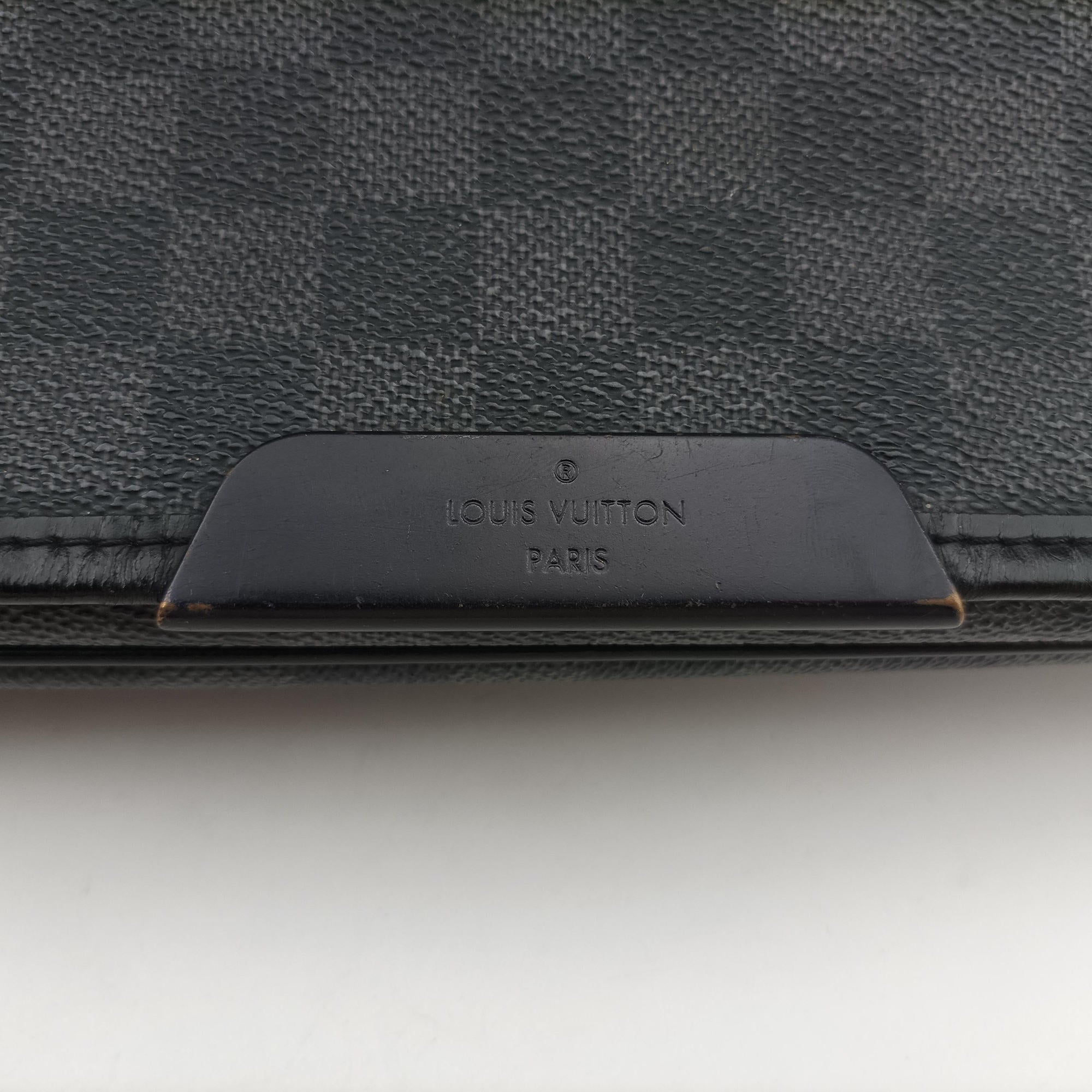 Vintage Louis Vuitton DANIEL MM Noir Damier GRAPHITE N58029 shoulderbag | stylenewstar