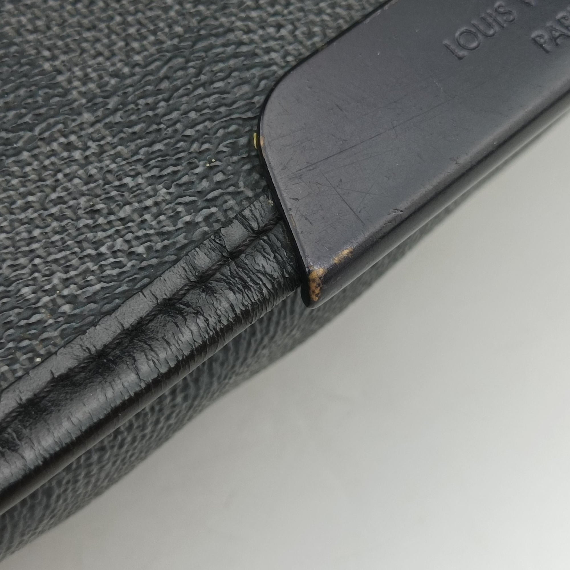 Vintage Louis Vuitton DANIEL MM Noir Damier GRAPHITE N58029 shoulderbag | stylenewstar