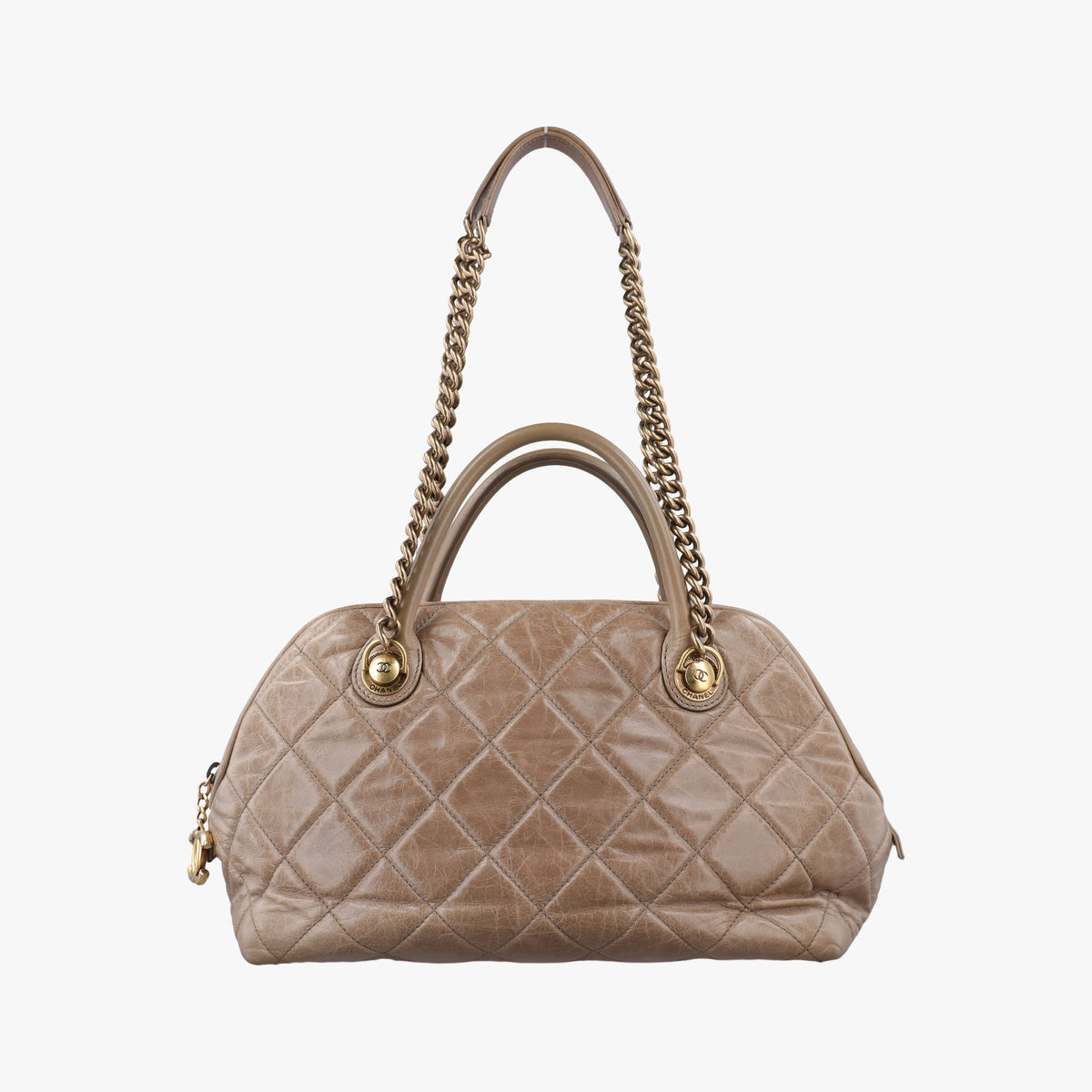 Pre-owned Chanel Matelasse Camel lambskin A67802 shoulderbag | stylenewstar