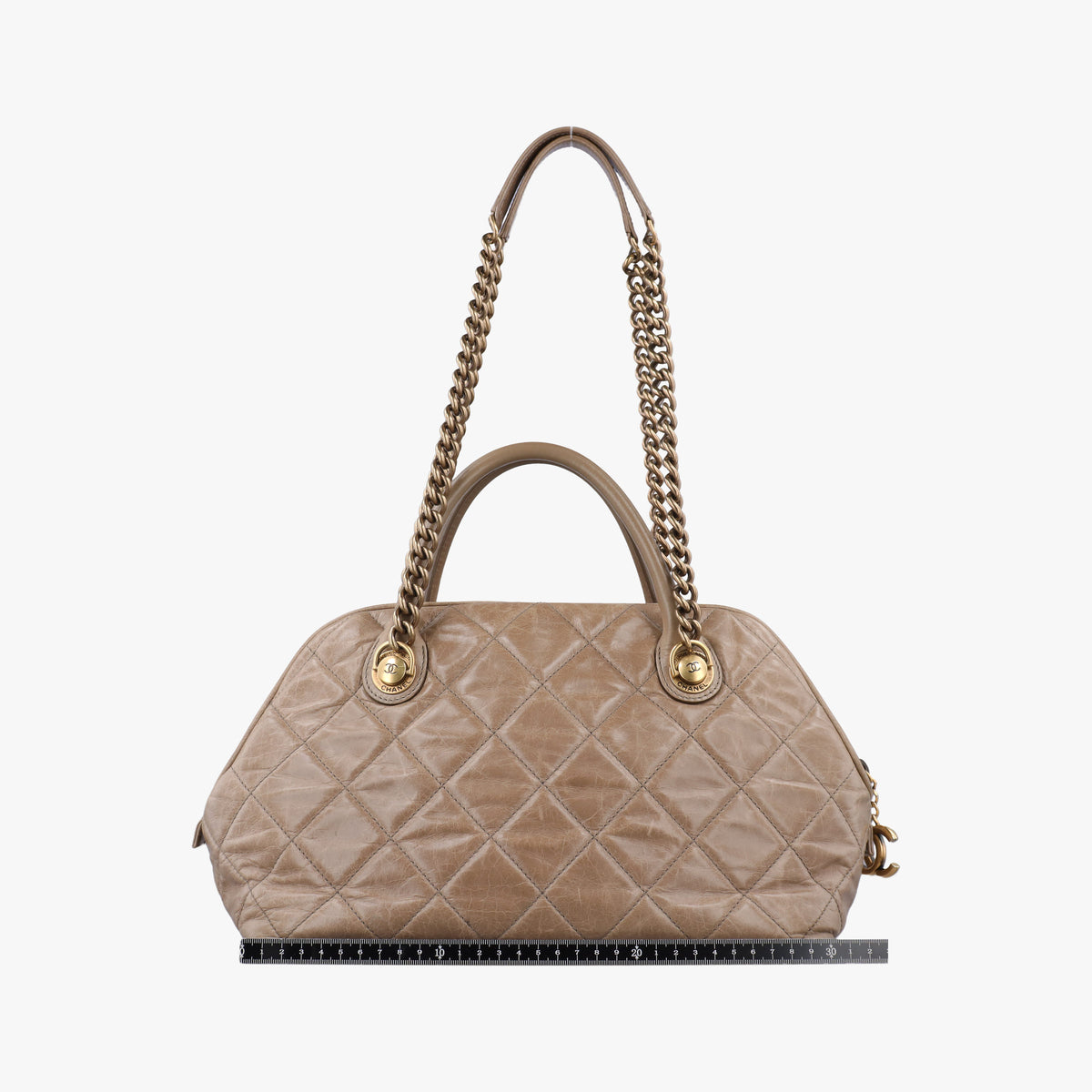 Pre-owned Chanel Matelasse Camel lambskin A67802 shoulderbag | stylenewstar