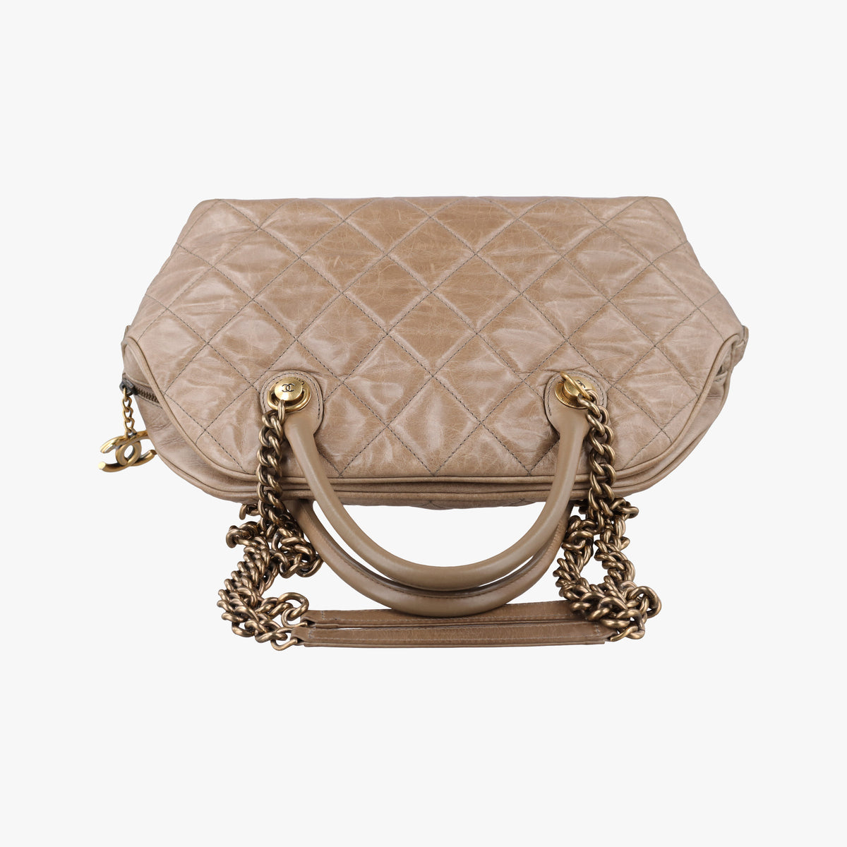 Pre-owned Chanel Matelasse Camel lambskin A67802 shoulderbag | stylenewstar