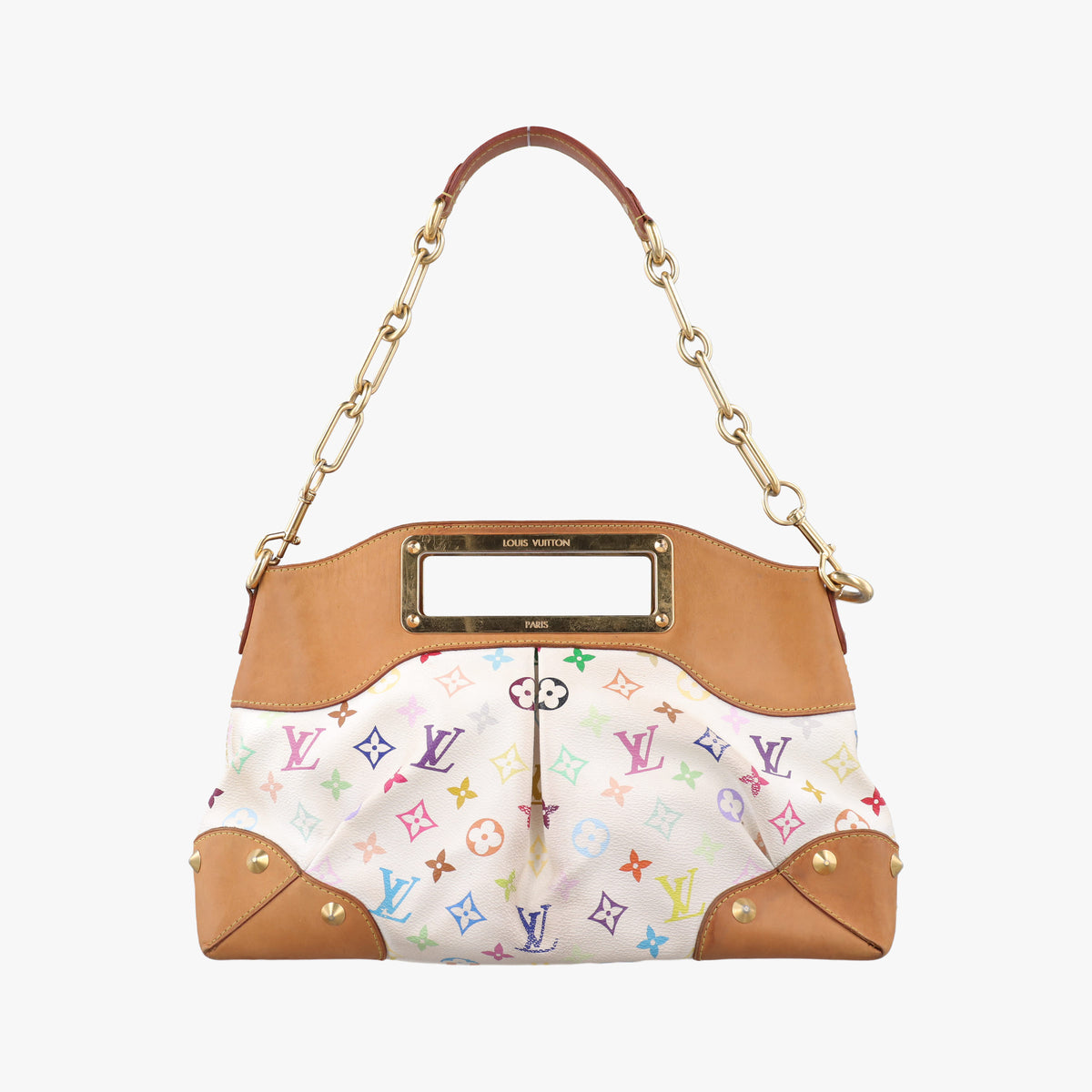 Pre-owned Louis Vuitton JUDY MM white Monogram Multicolor M40255 shoulderbag | stylenewstar