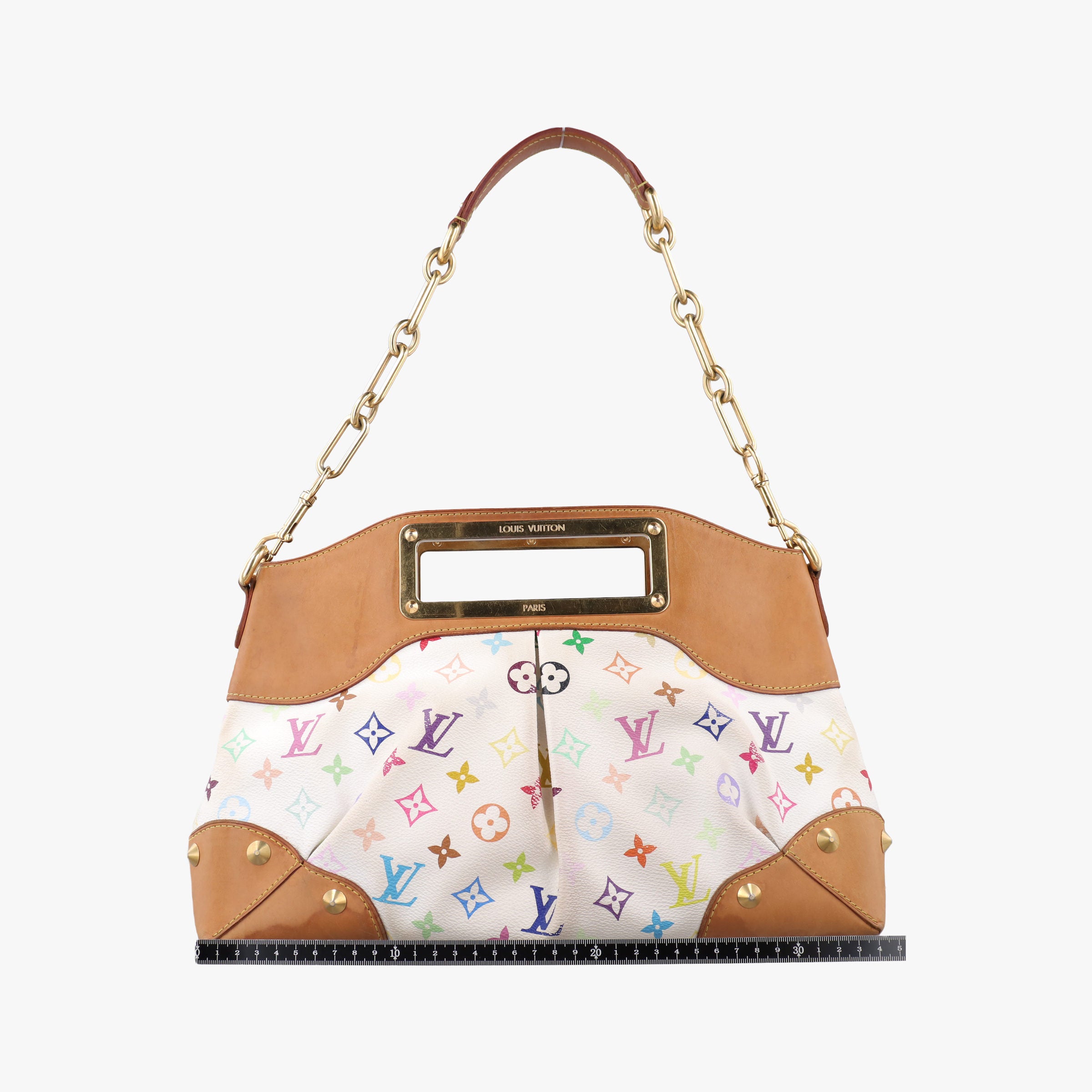 Pre-owned Louis Vuitton JUDY MM white Monogram Multicolor M40255 shoulderbag | stylenewstar
