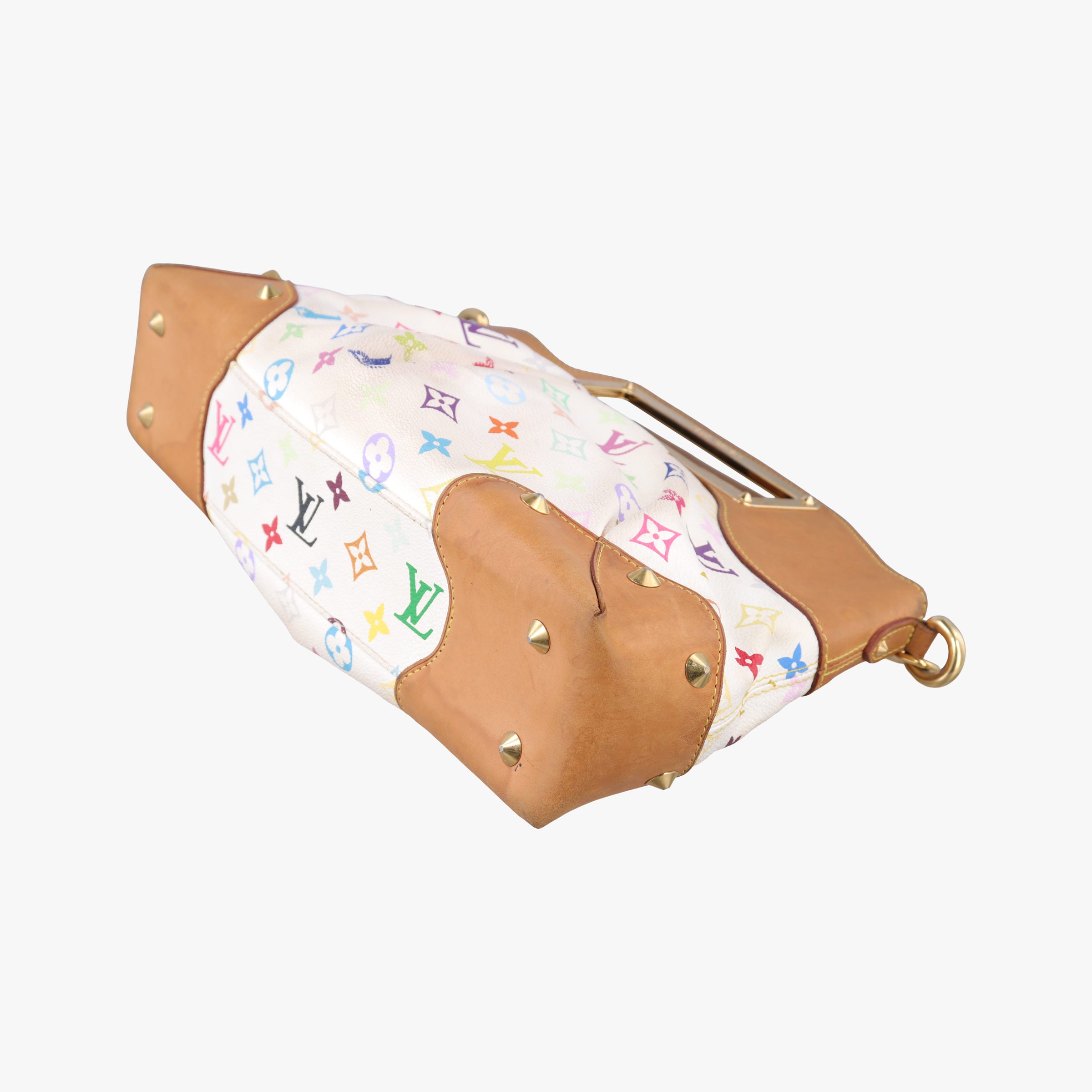 Pre-owned Louis Vuitton JUDY MM white Monogram Multicolor M40255 shoulderbag | stylenewstar