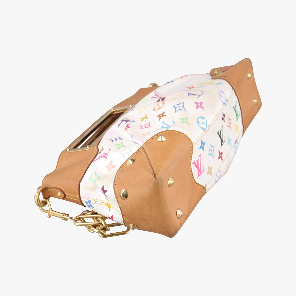 Pre-owned Louis Vuitton JUDY MM white Monogram Multicolor M40255 shoulderbag | stylenewstar