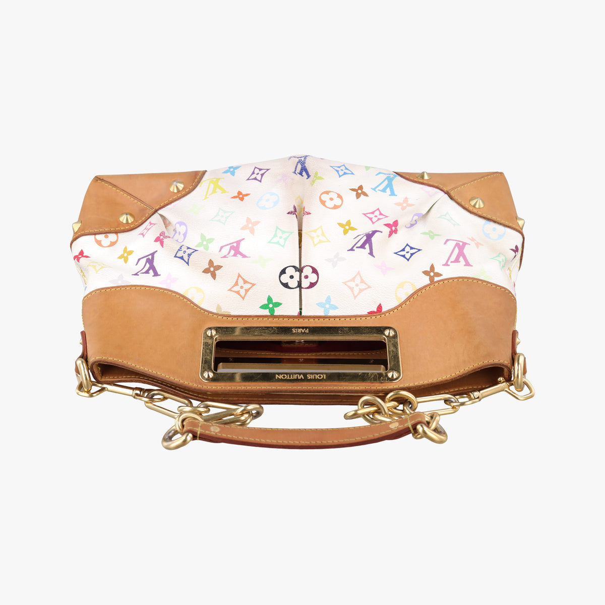 Pre-owned Louis Vuitton JUDY MM white Monogram Multicolor M40255 shoulderbag | stylenewstar