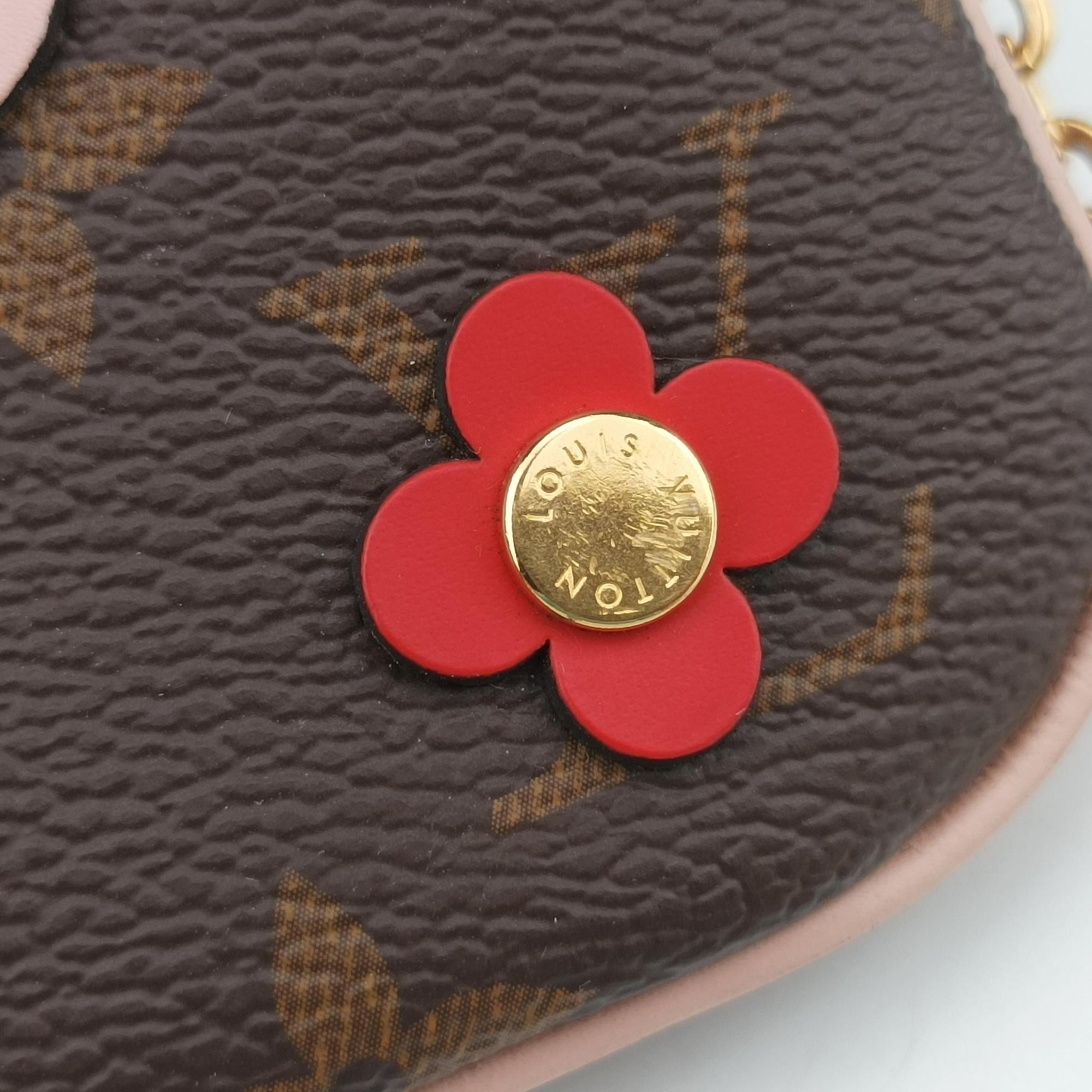 Pre-owned Louis Vuitton Pochette Double Zip Blooming Flowers brown×multicolor Monogram Canvas×calf leather M63905 shoulderbag | stylenewstar