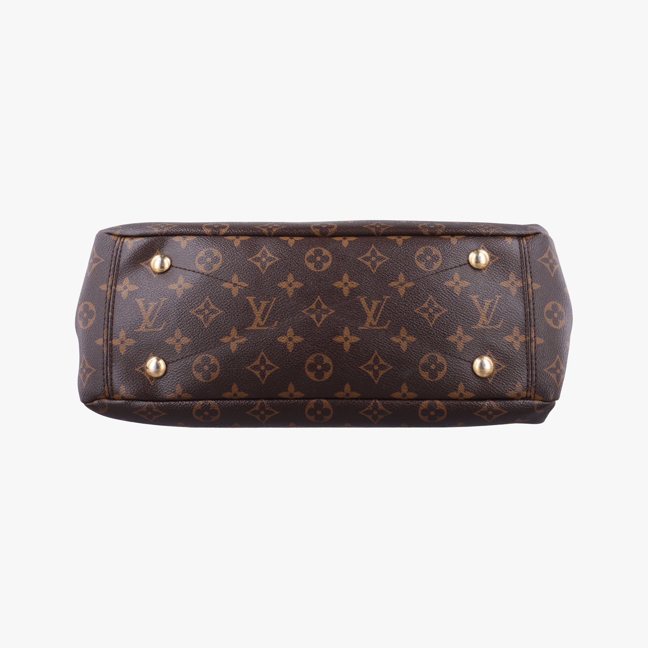 Pre-owned Louis Vuitton PALLAS brown×CERISE Monogram Canvas×calf leather M41175 shoulderbag | stylenewstar