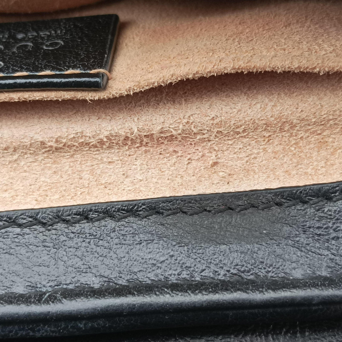 Pre-owned Gucci GG Marmont Brown×black Canvas×Leather 446744 shoulderbag | stylenewstar