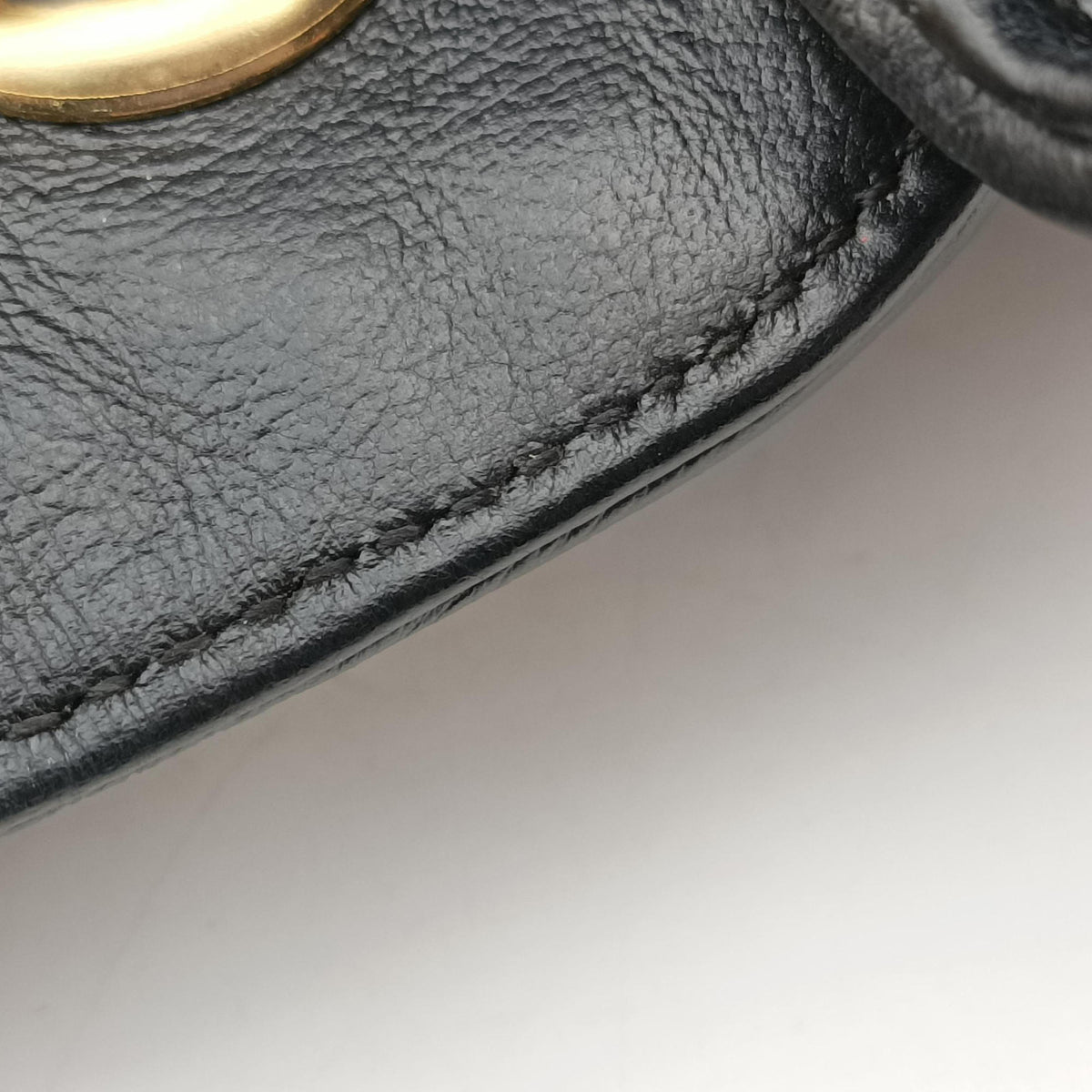 Pre-owned Gucci GG Marmont Brown×black Canvas×Leather 446744 shoulderbag | stylenewstar