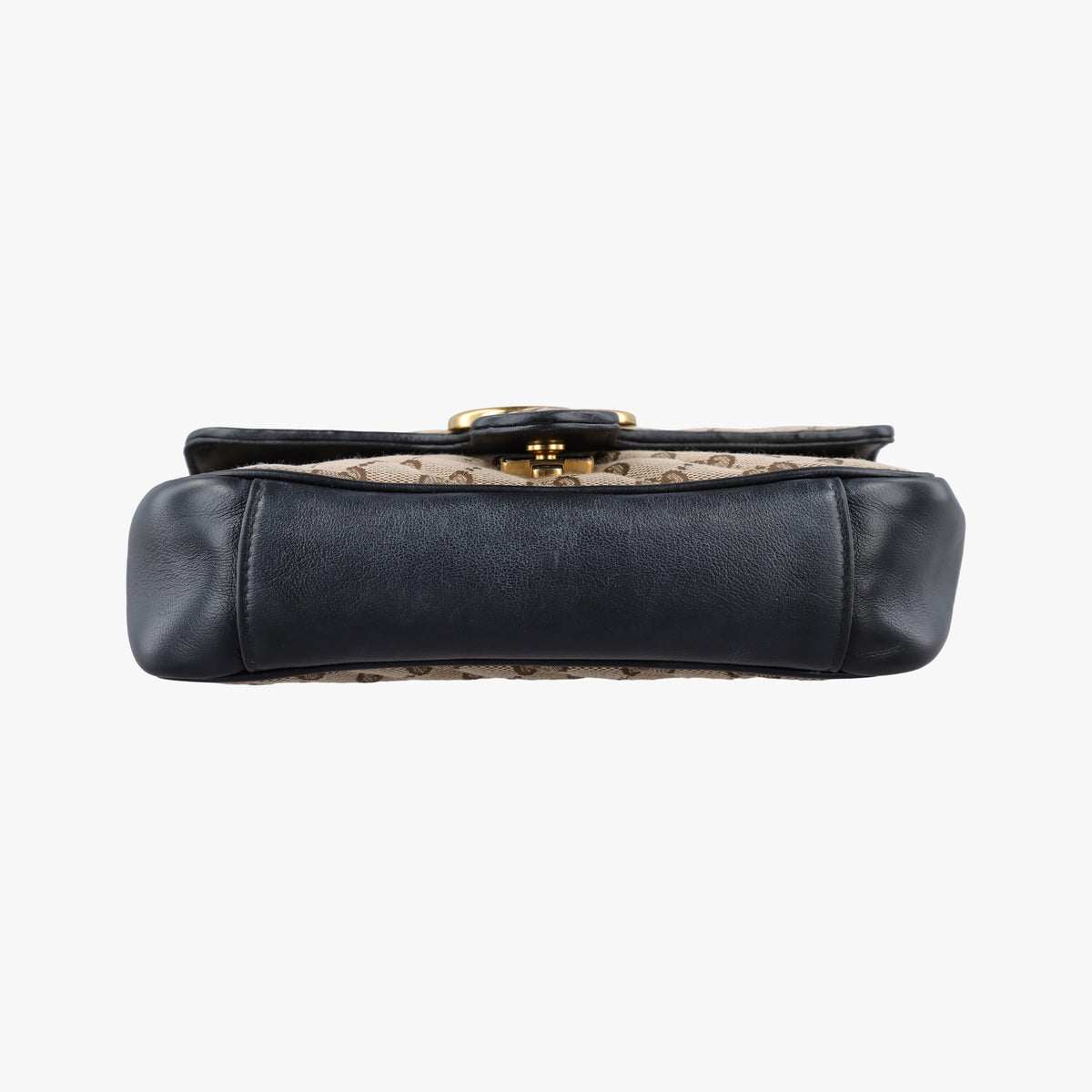 Pre-owned Gucci GG Marmont Brown×black Canvas×Leather 446744 shoulderbag | stylenewstar