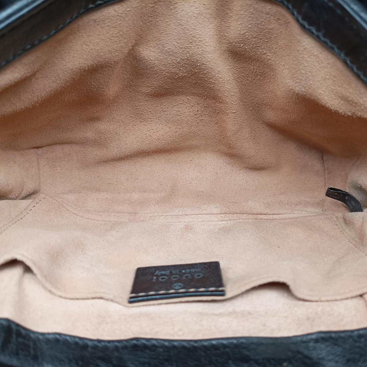 Pre-owned Gucci GG Marmont Brown×black Canvas×Leather 446744 shoulderbag | stylenewstar