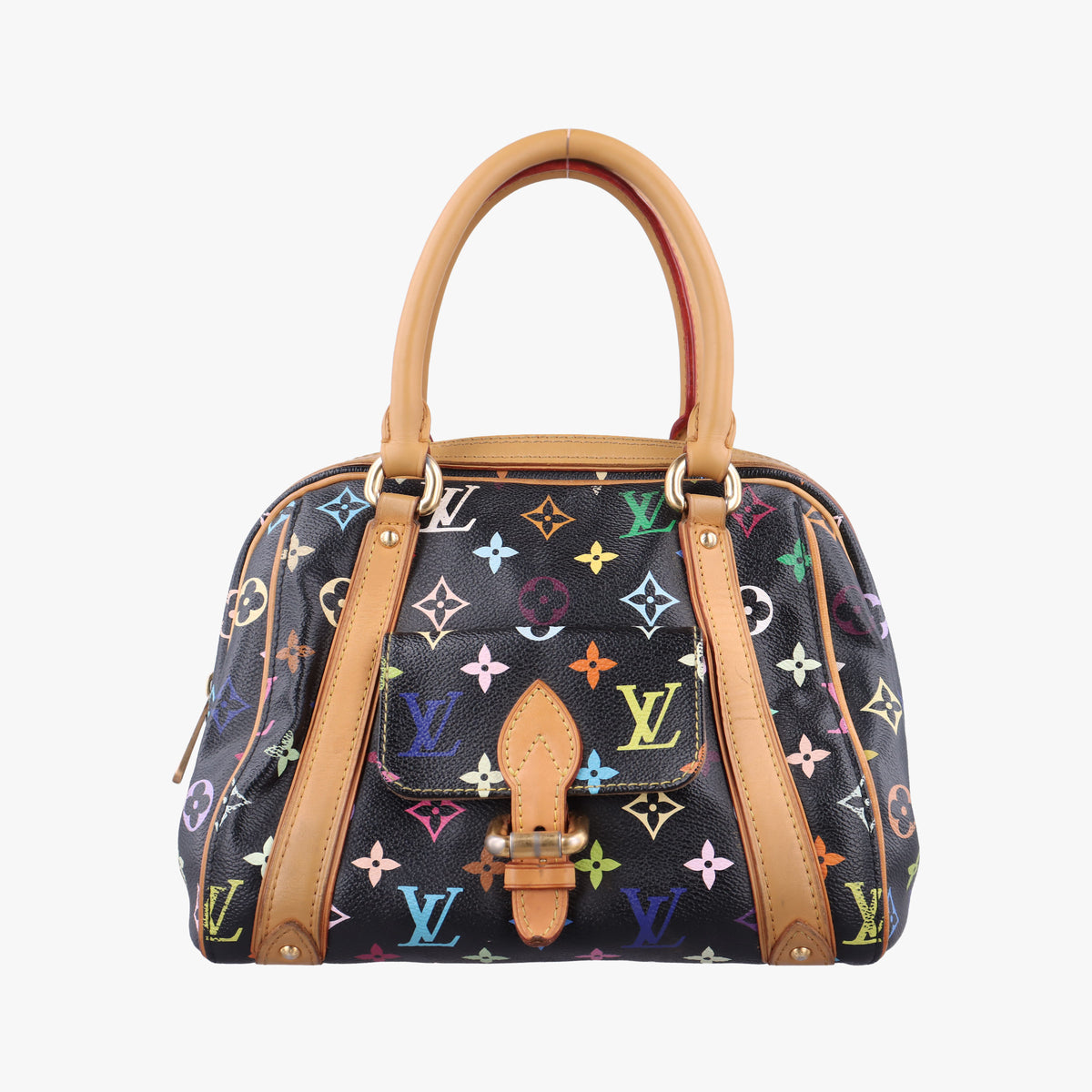 Pre-owned Louis Vuitton PRISCILLA Noir Monogram Multicolor M40097 handbag | stylenewstar
