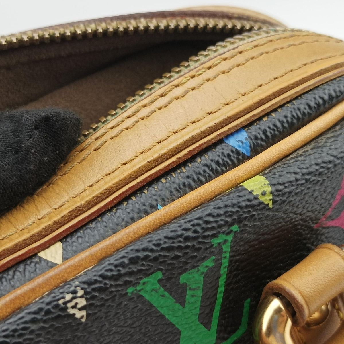 Pre-owned Louis Vuitton PRISCILLA Noir Monogram Multicolor M40097 handbag | stylenewstar