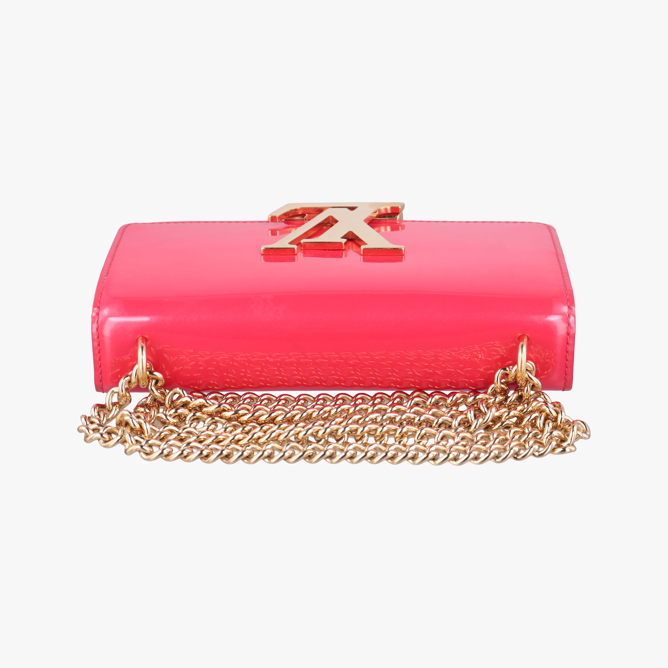 Pre-owned Louis Vuitton Pochette Louise MM ROSE INDIEN Vernis M94270 shoulderbag | stylenewstar