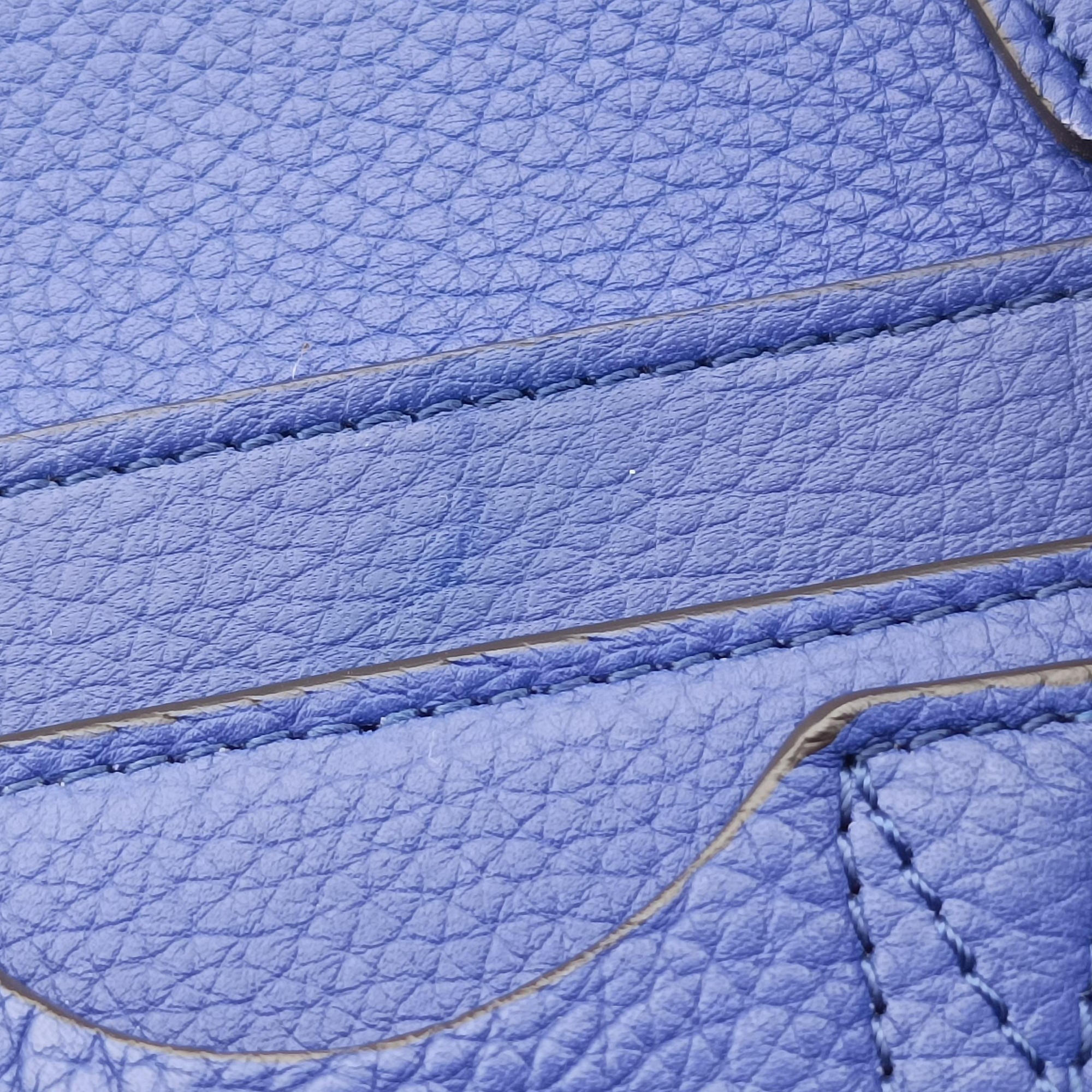 Pre-owned Celine Luggage Mini Shopper Blue leather  handbag | stylenewstar