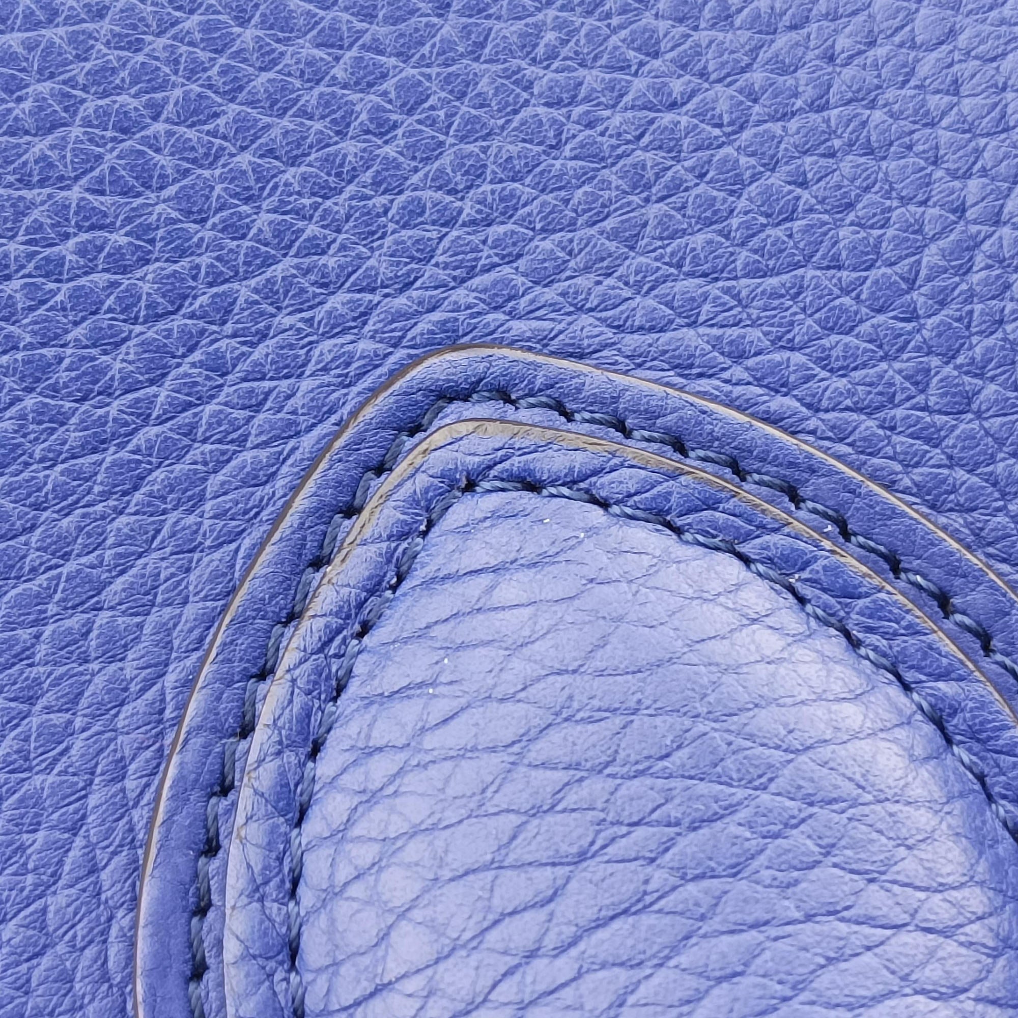 Pre-owned Celine Luggage Mini Shopper Blue leather  handbag | stylenewstar