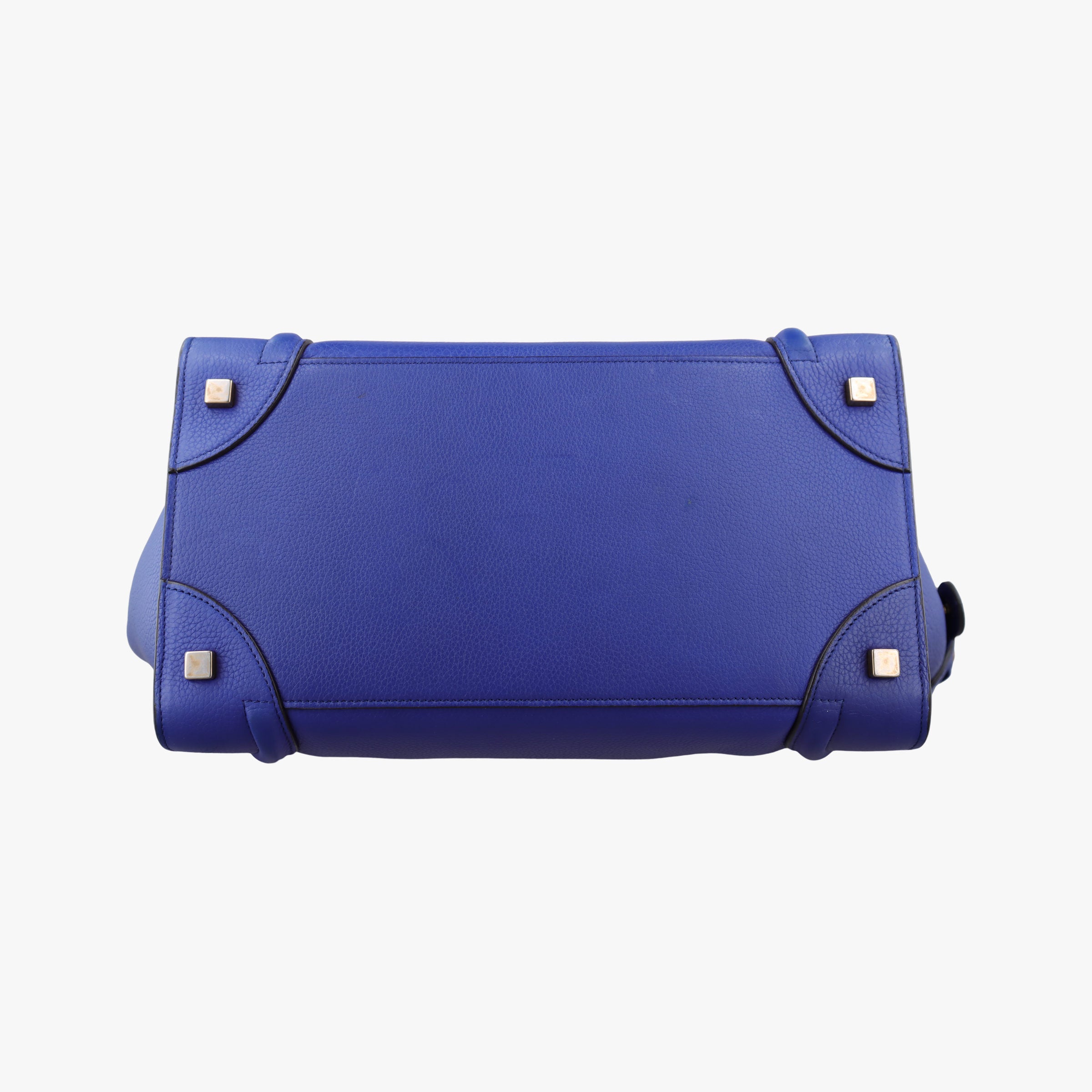 Pre-owned Celine Luggage Mini Shopper Blue leather  handbag | stylenewstar