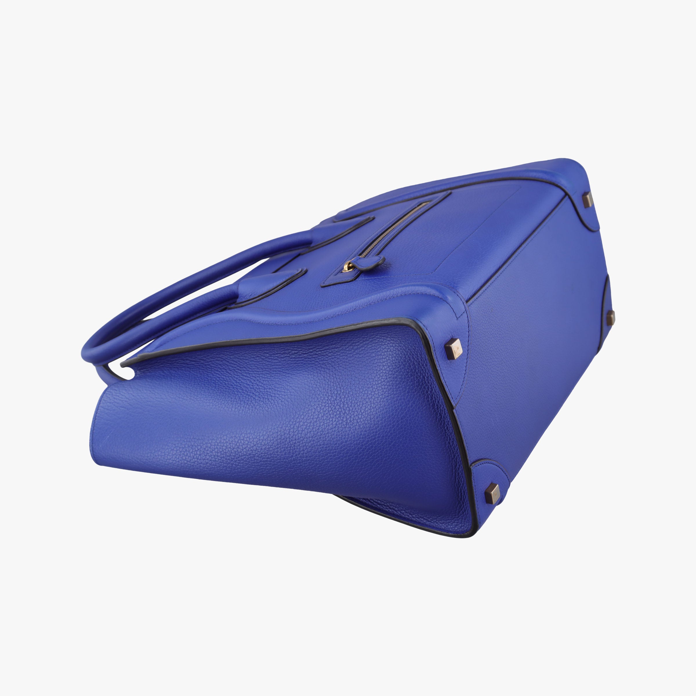 Pre-owned Celine Luggage Mini Shopper Blue leather  handbag | stylenewstar