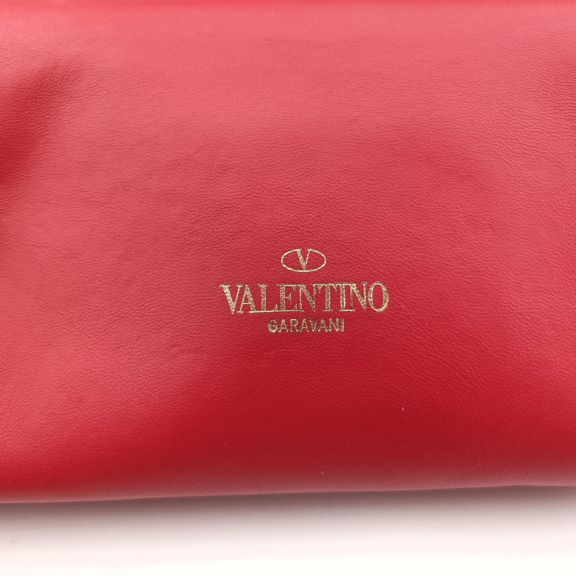 Pre-owned Valentino Rockstud VA VA VOOM Red Leather  shoulderbag | stylenewstar
