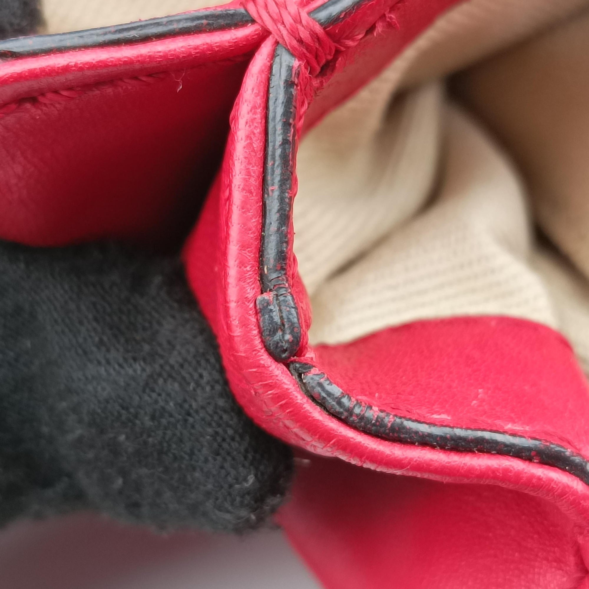 Pre-owned Valentino Rockstud VA VA VOOM Red Leather  shoulderbag | stylenewstar