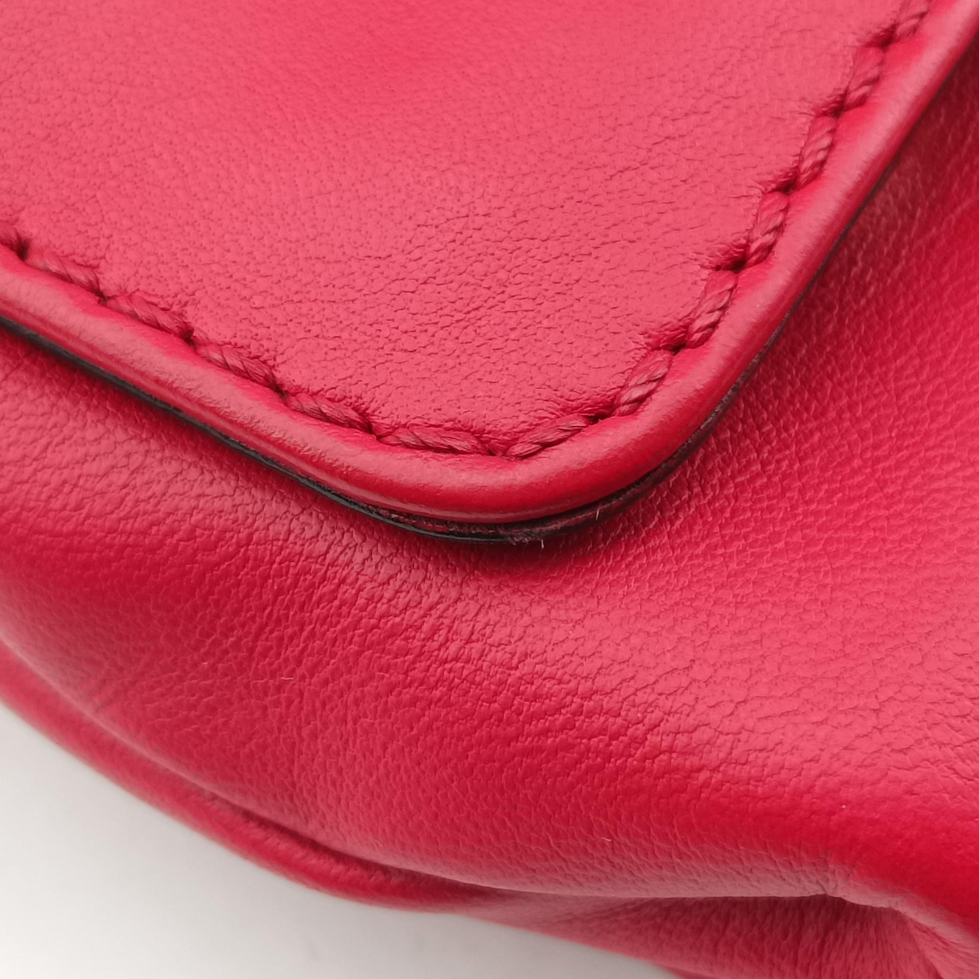 Pre-owned Valentino Rockstud VA VA VOOM Red Leather  shoulderbag | stylenewstar