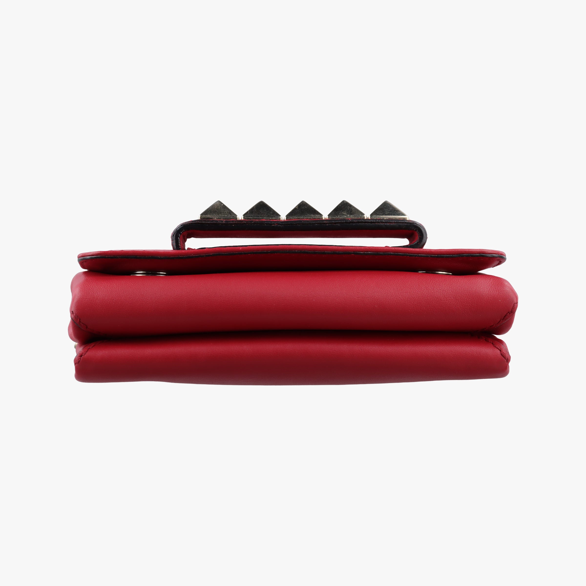 Pre-owned Valentino Rockstud VA VA VOOM Red Leather  shoulderbag | stylenewstar