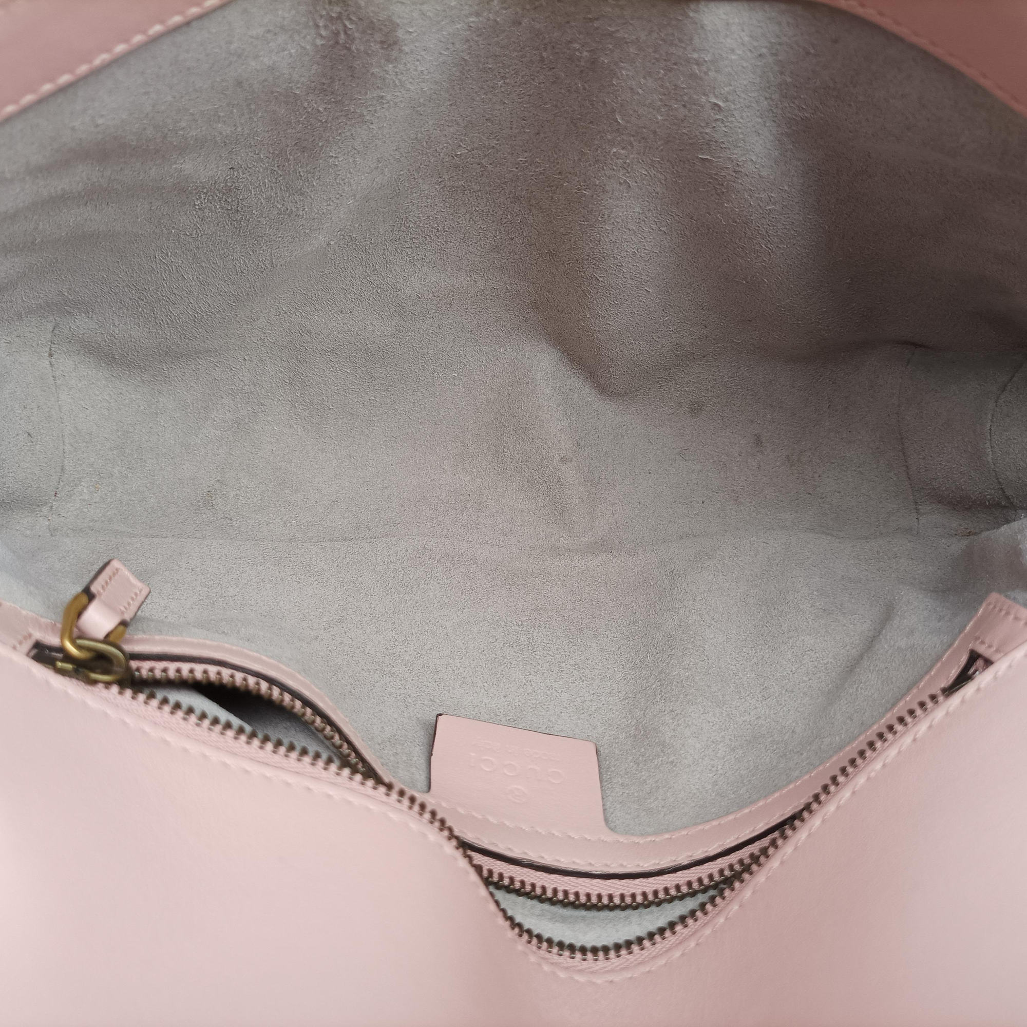Pre-owned Gucci GG Marmont Pink Leather 443497 shoulderbag | stylenewstar