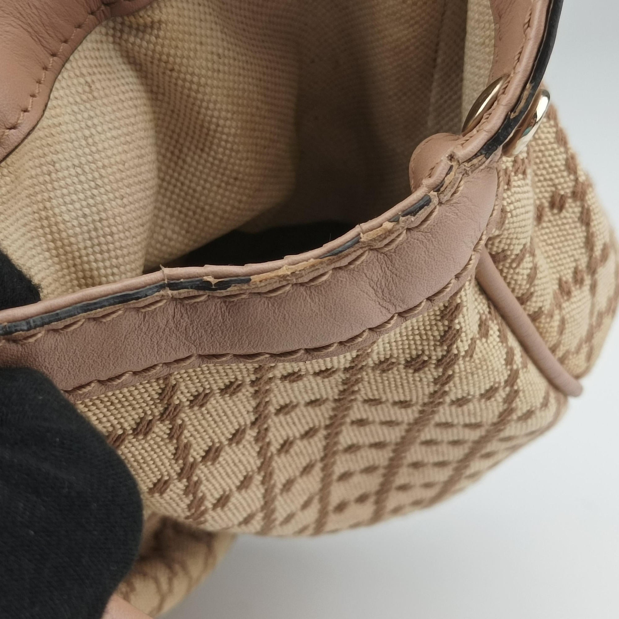 Vintage Gucci Sukey Multicolour Canvas×Leather 211944 handbag | stylenewstar