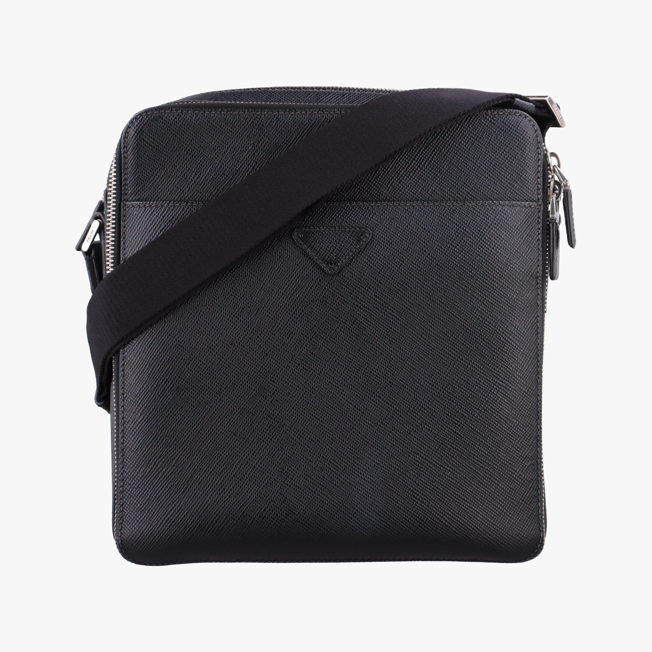 Secondhand Prada Messenger Black Saffiano leather 2VH004 crossbodybag | stylenewstar