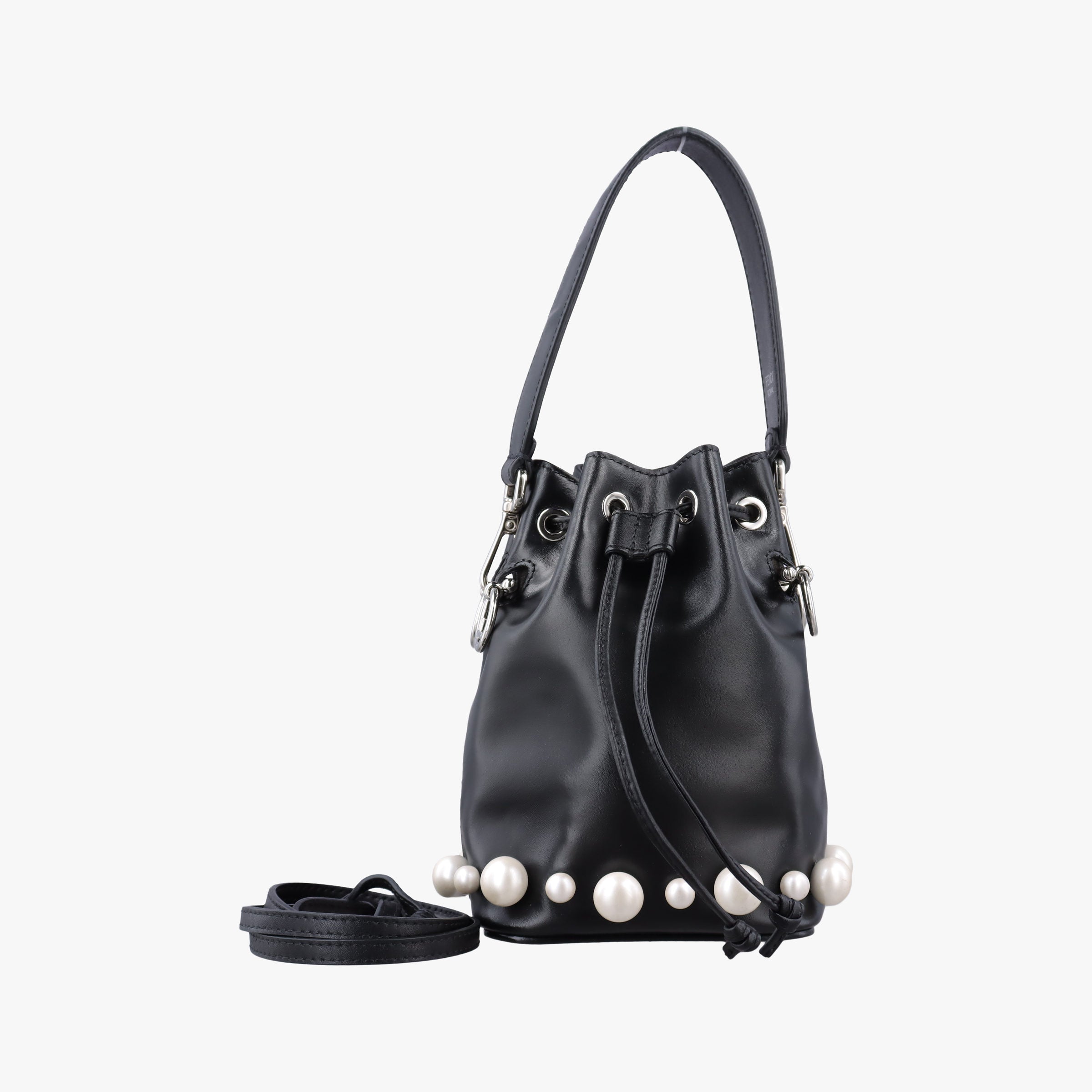 Vintage Fendi Mon Tresor Mini Bucket Black Leather 8BS010 shoulderbag | stylenewstar