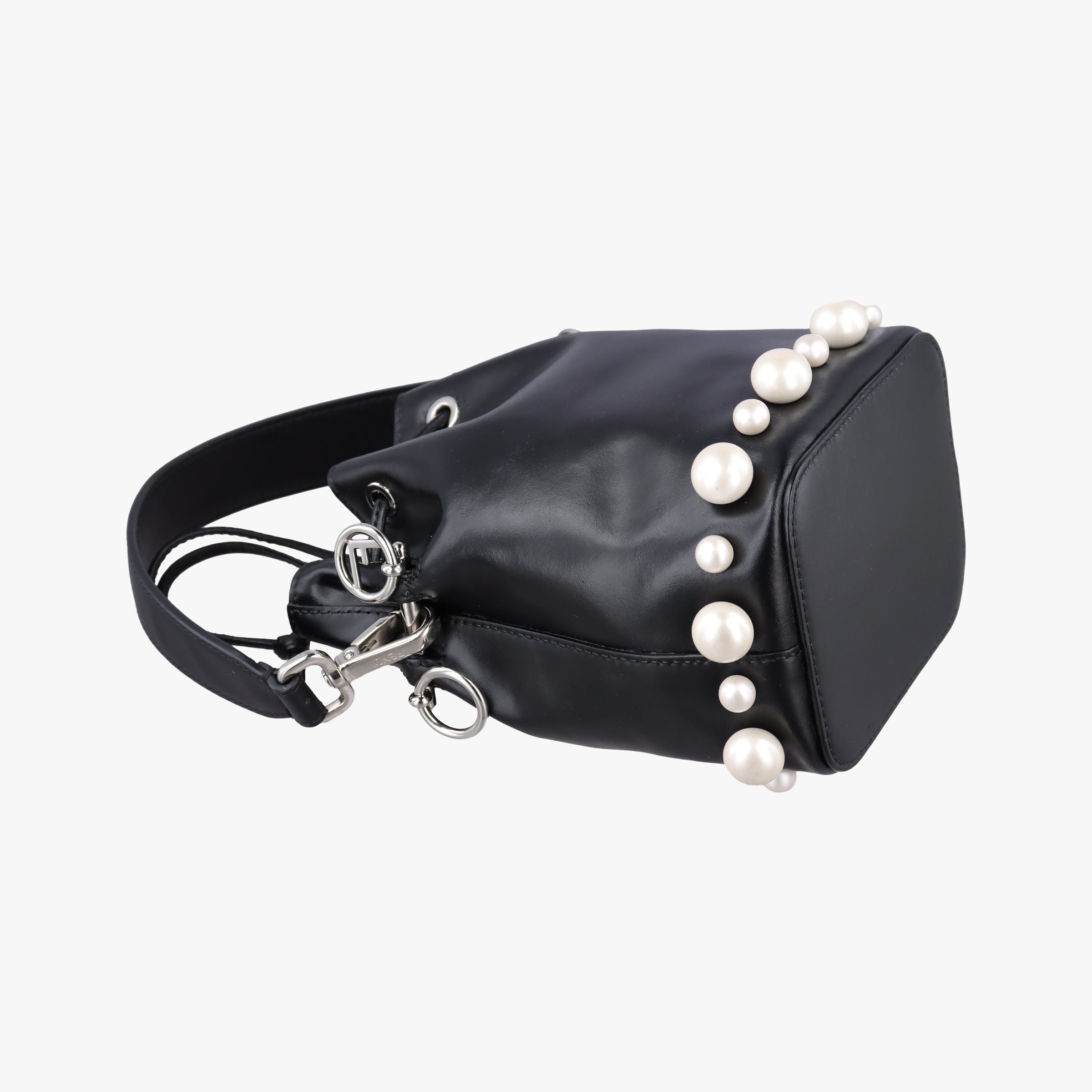 Vintage Fendi Mon Tresor Mini Bucket Black Leather 8BS010 shoulderbag | stylenewstar