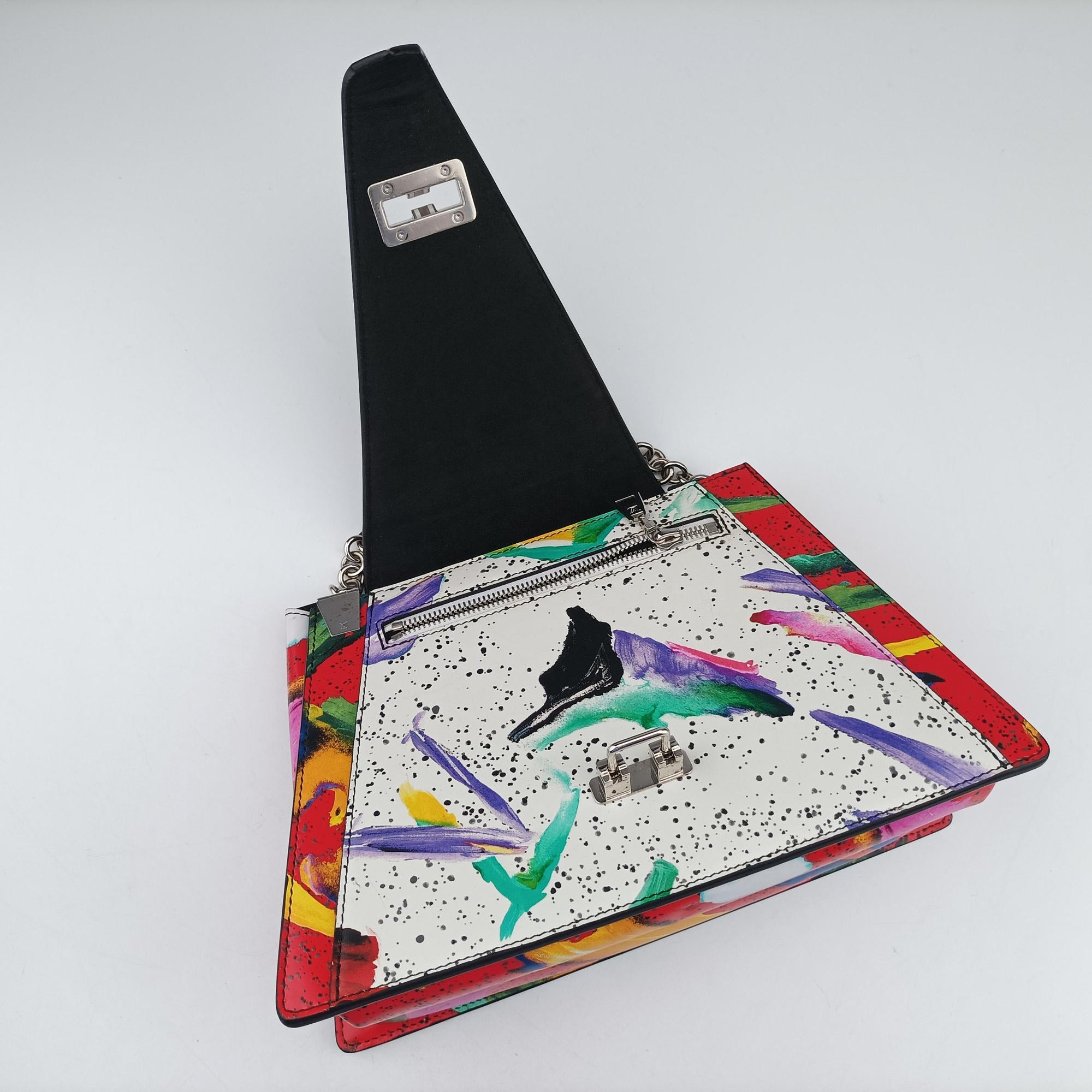 Secondhand Louis Vuitton Splash Print Trapeze Bag Multicolor Leather M53791 shoulderbag | stylenewstar