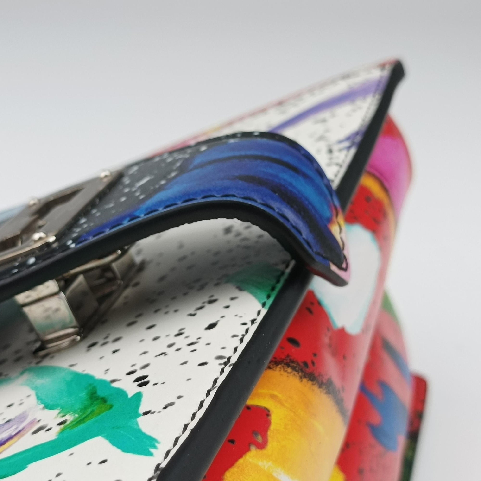 Secondhand Louis Vuitton Splash Print Trapeze Bag Multicolor Leather M53791 shoulderbag | stylenewstar