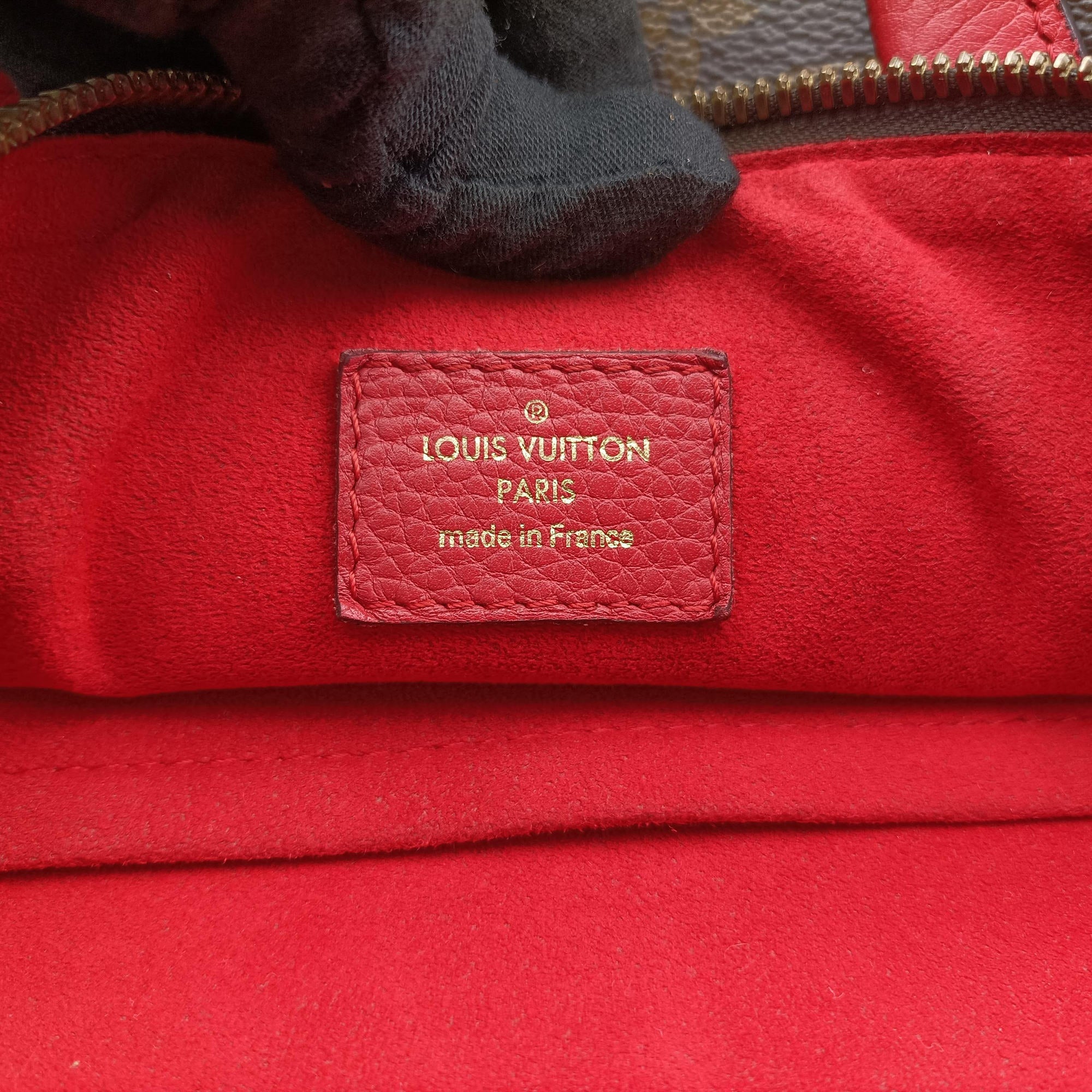 Pre-owned Louis Vuitton RETIRO PM brown×CERISE Monogram Canvas×calf leather M40546 shoulderbag | stylenewstar