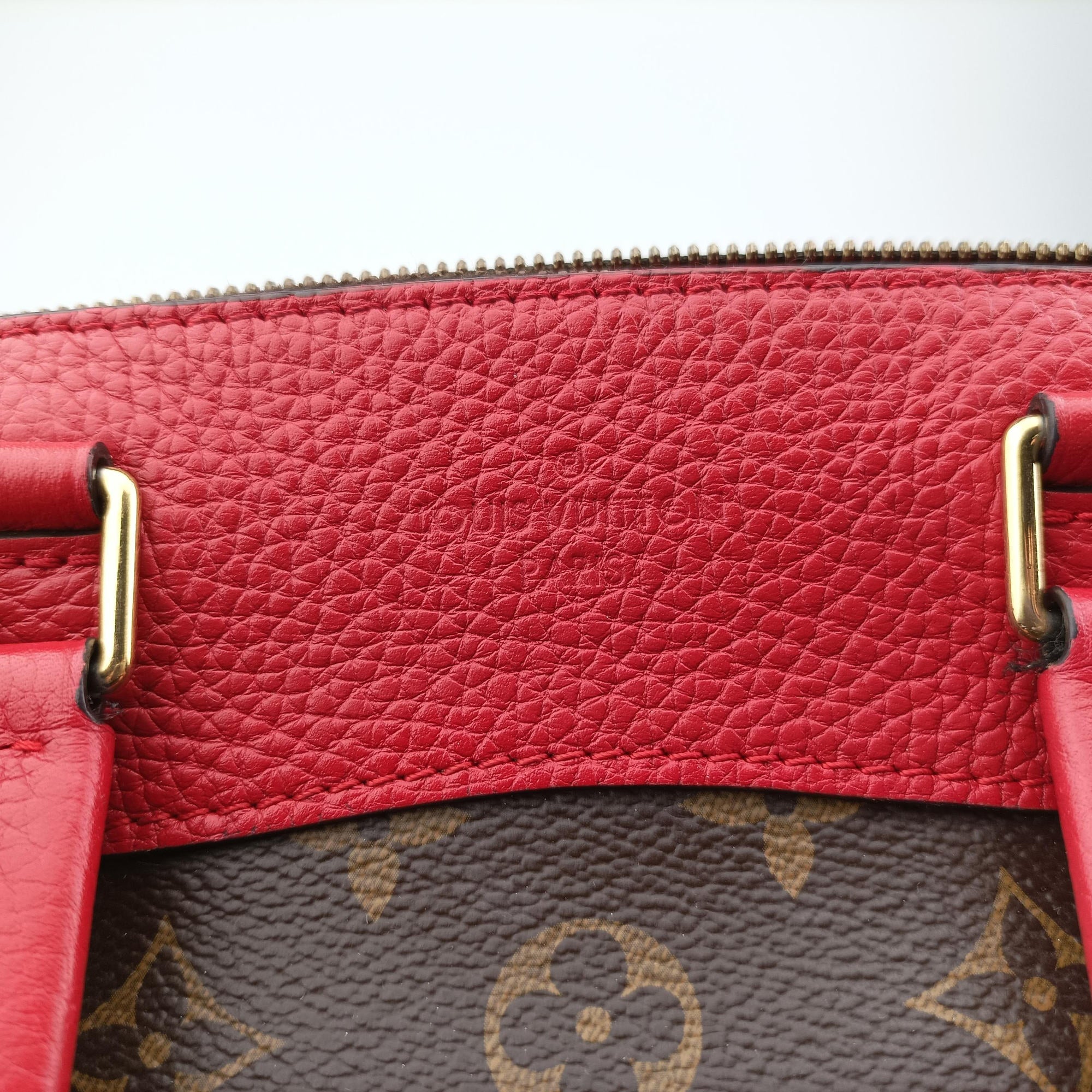 Pre-owned Louis Vuitton RETIRO PM brown×CERISE Monogram Canvas×calf leather M40546 shoulderbag | stylenewstar