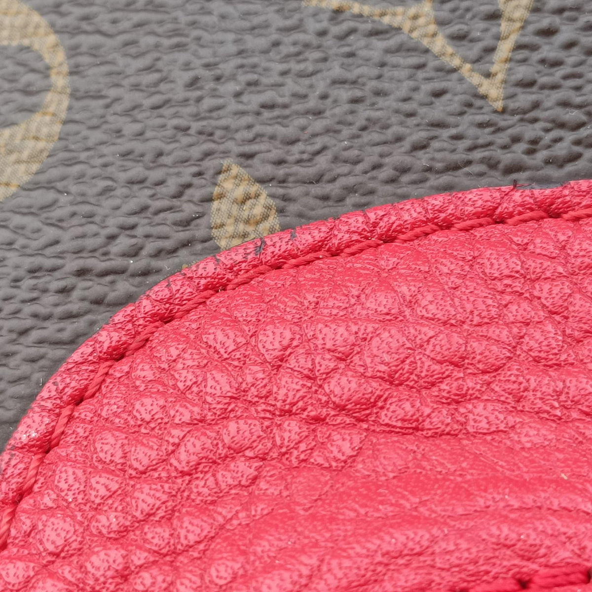 Pre-owned Louis Vuitton RETIRO PM brown×CERISE Monogram Canvas×calf leather M40546 shoulderbag | stylenewstar