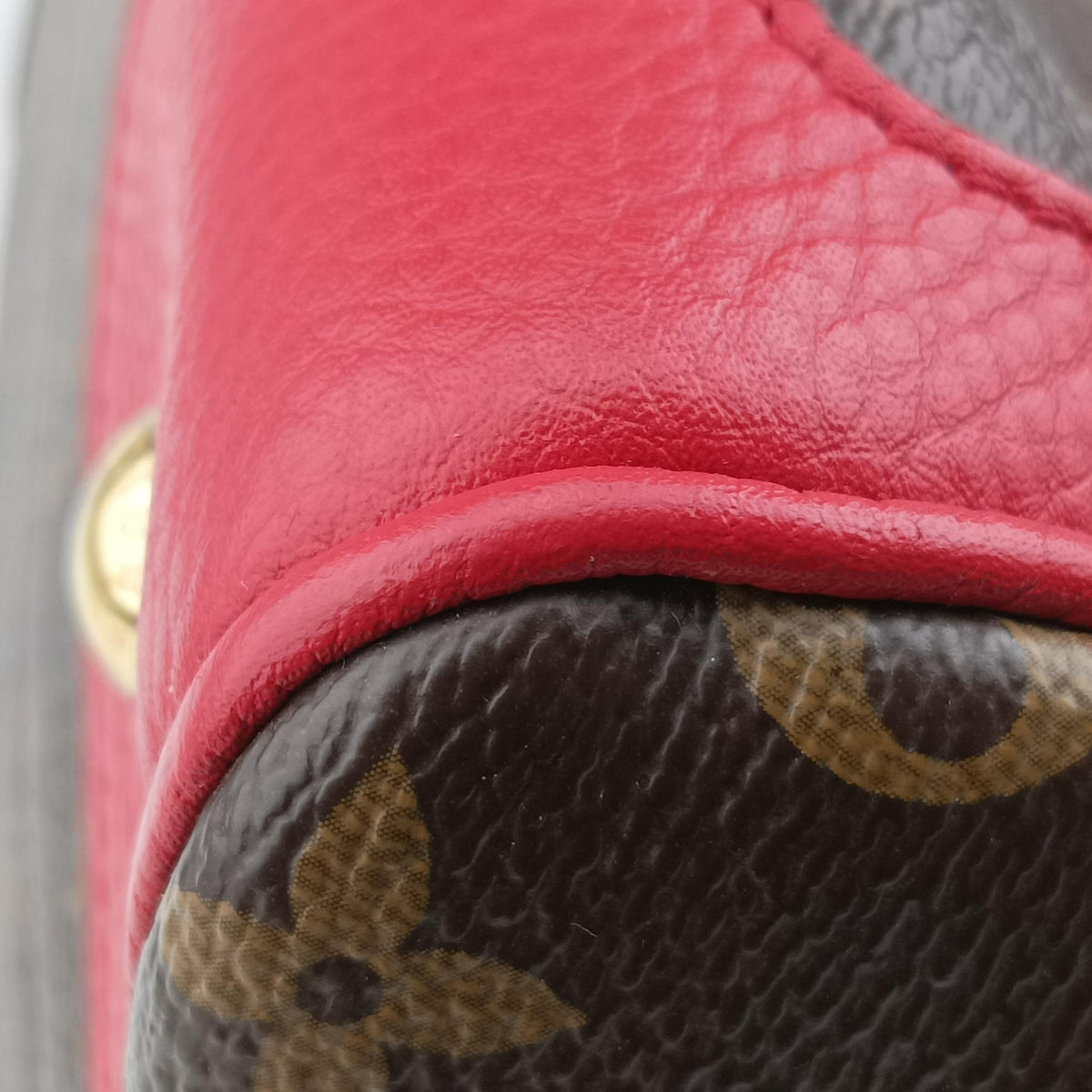 Pre-owned Louis Vuitton RETIRO PM brown×CERISE Monogram Canvas×calf leather M40546 shoulderbag | stylenewstar