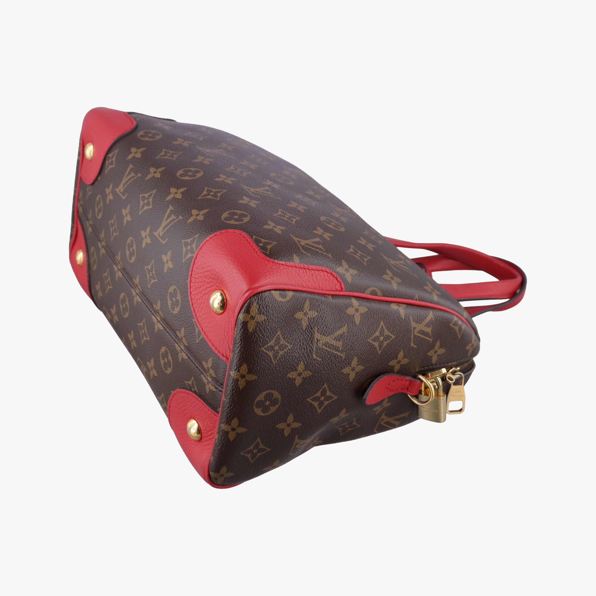 Pre-owned Louis Vuitton RETIRO PM brown×CERISE Monogram Canvas×calf leather M40546 shoulderbag | stylenewstar