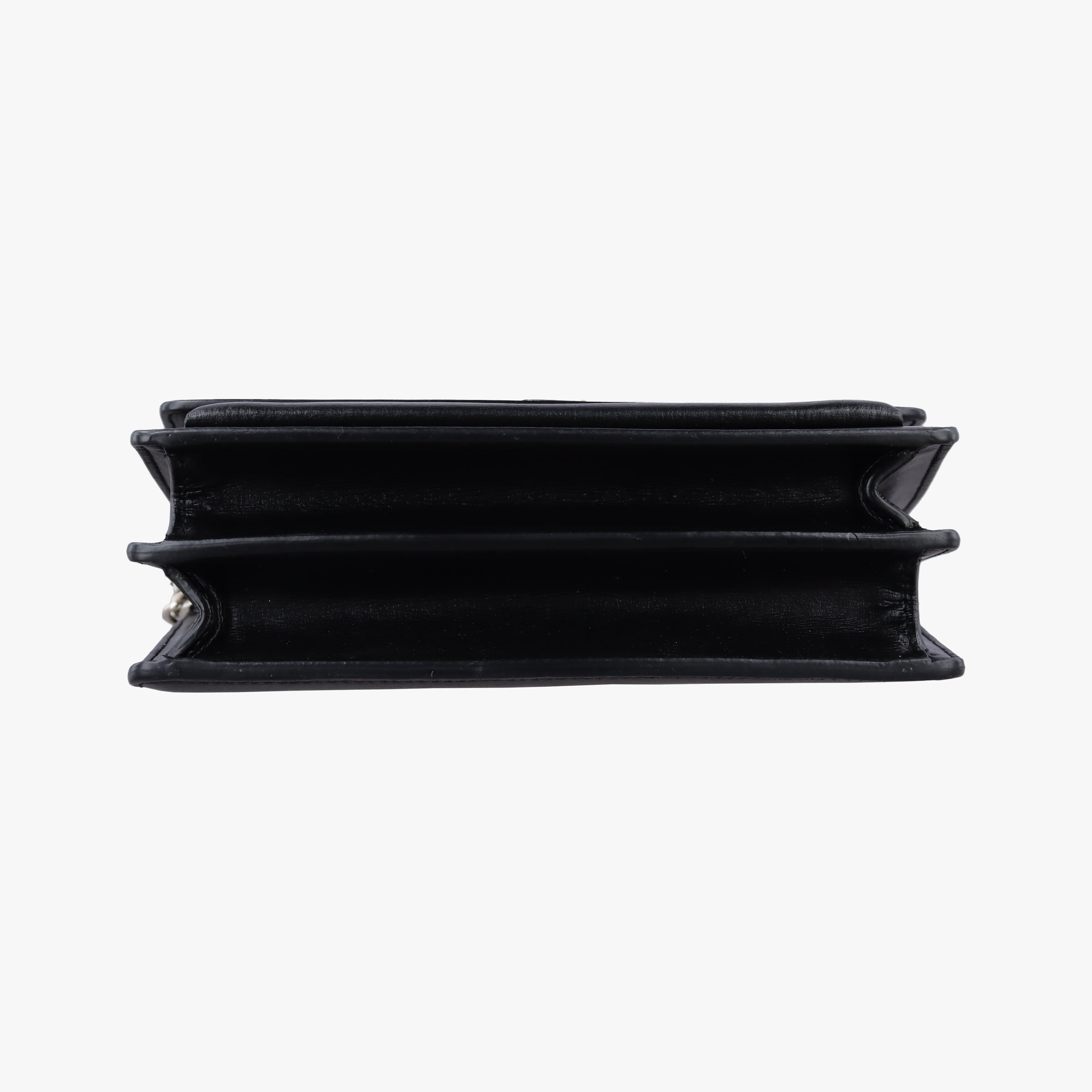 Pre-owned Yves Saint Laurent SUNSET Black Leather 442906 shoulderbag | stylenewstar