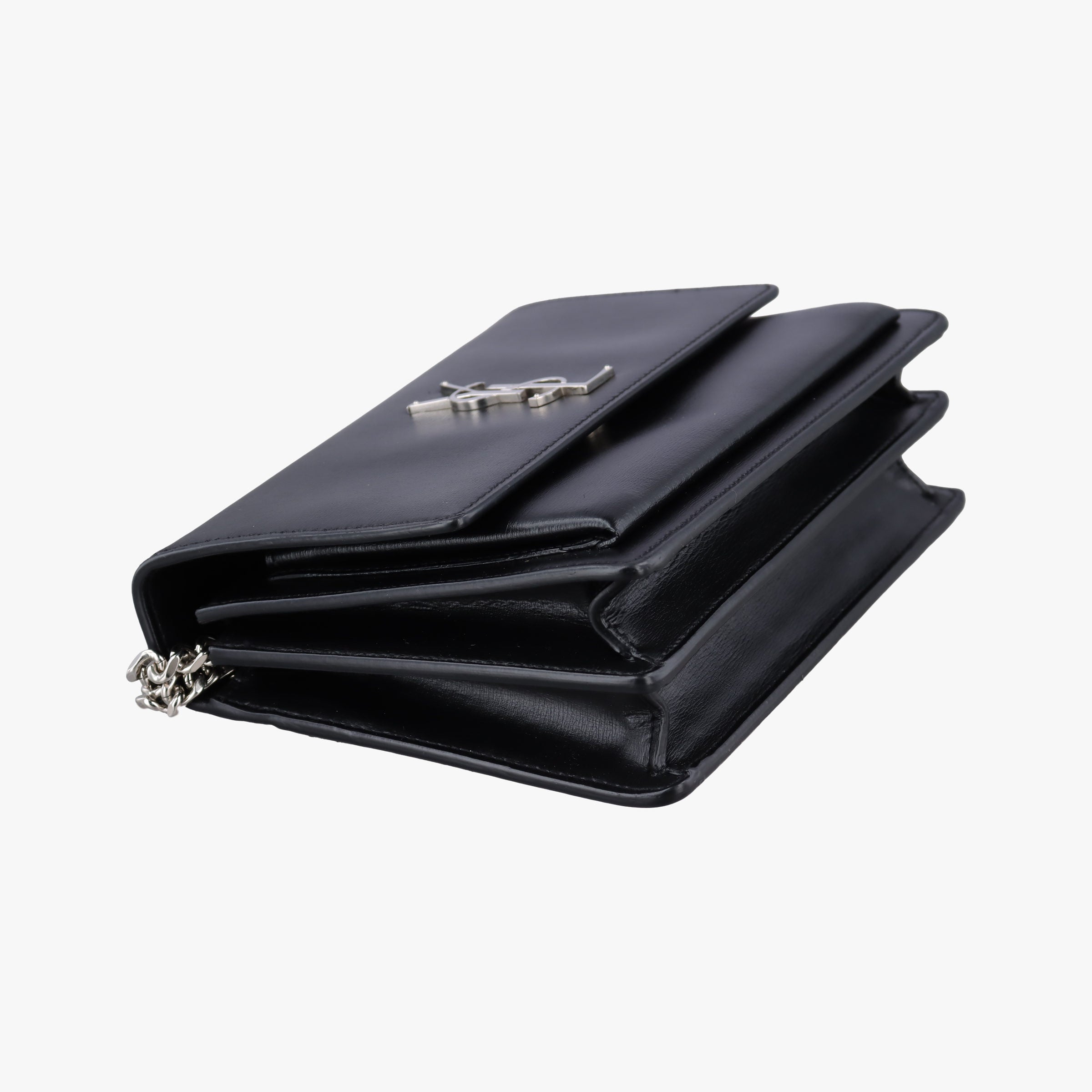 Pre-owned Yves Saint Laurent SUNSET Black Leather 442906 shoulderbag | stylenewstar
