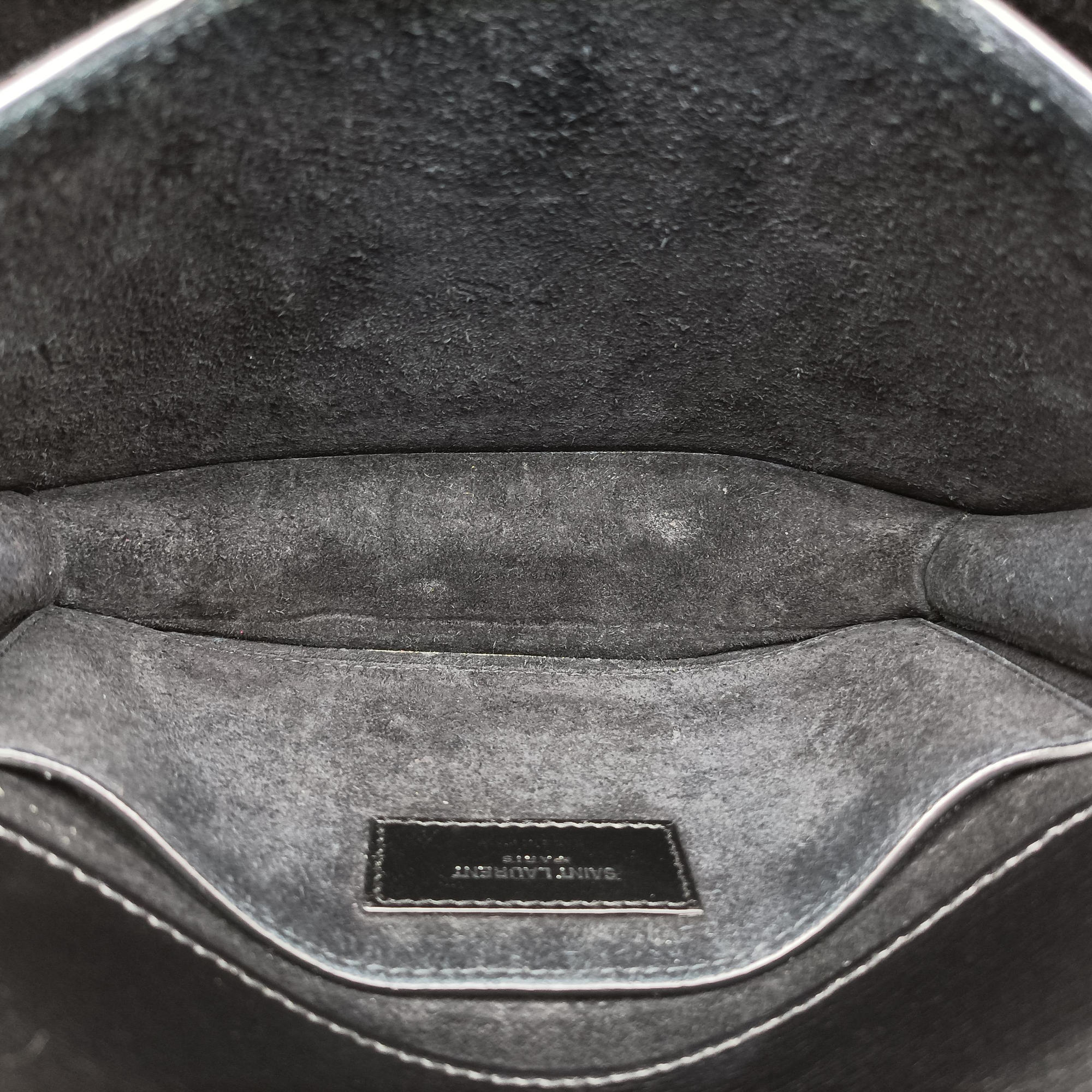 Pre-owned Yves Saint Laurent SUNSET Black Leather 442906 shoulderbag | stylenewstar
