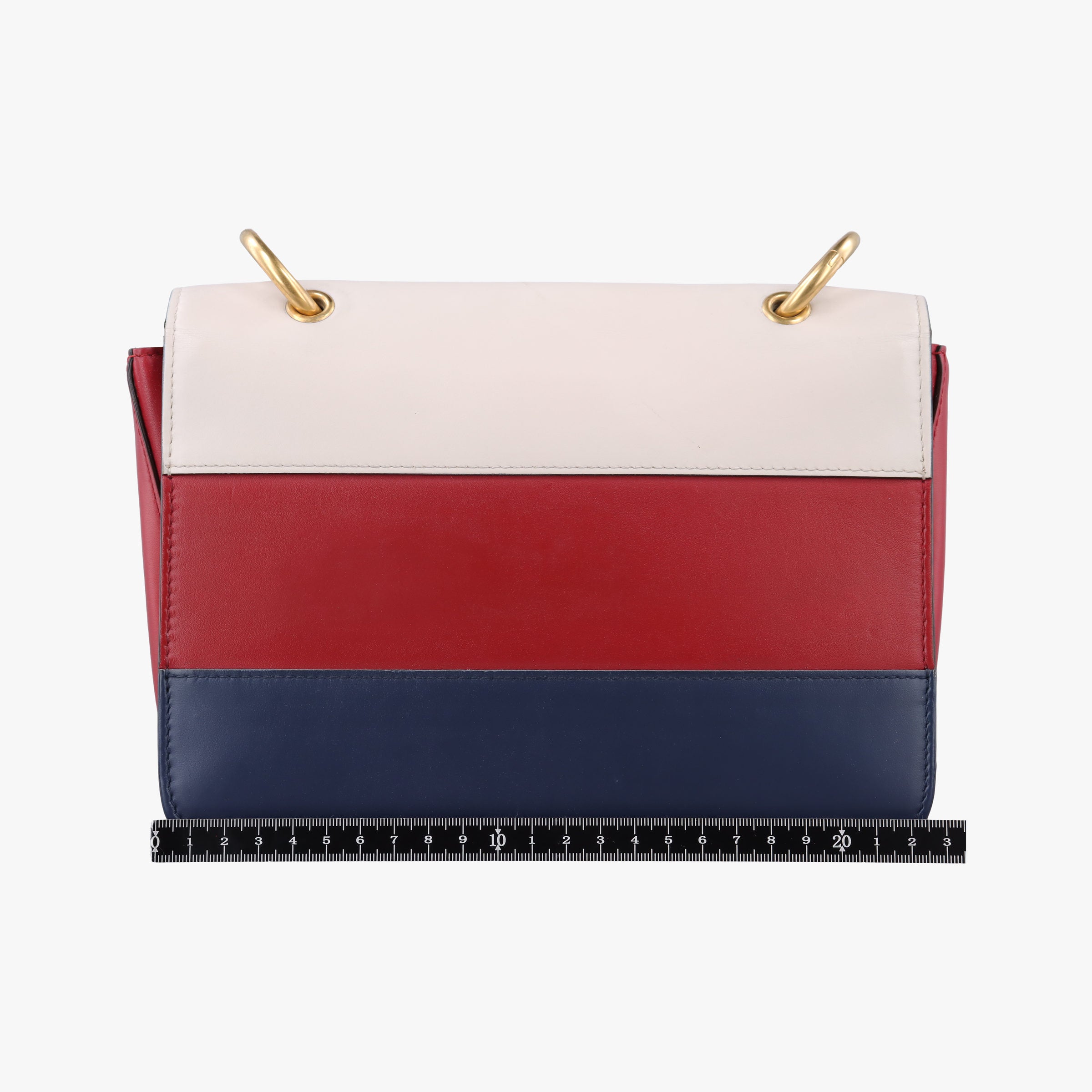 Pre-owned Gucci Queen Margaret Ivory×Red×Navy Leather 476542 shoulderbag | stylenewstar